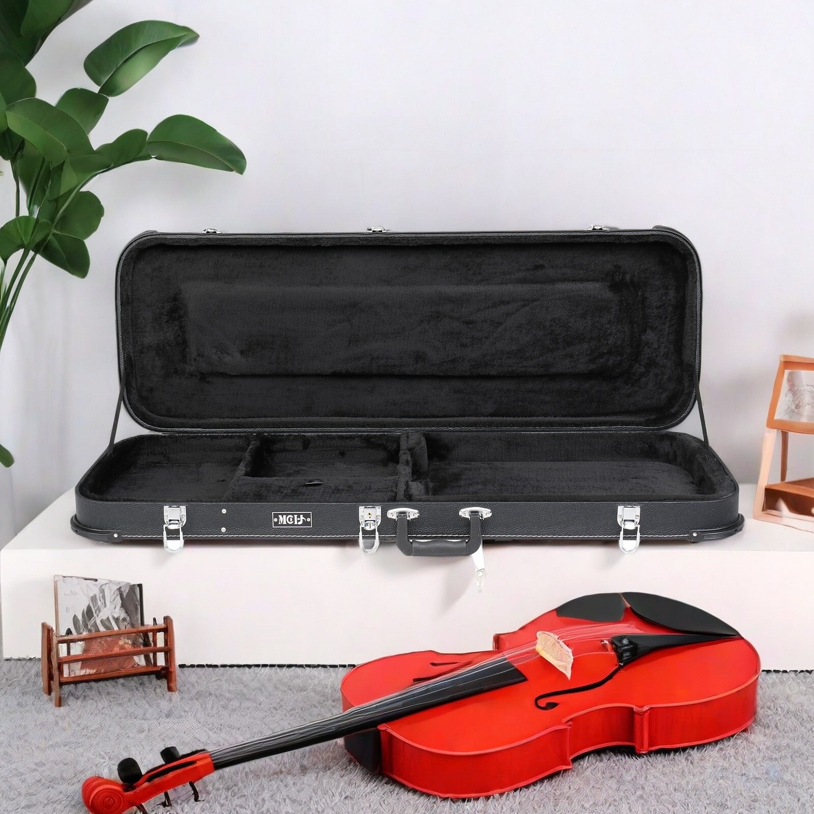 ST Electric Guitar Hardshell Case - Black & SG/TL/Model 170/Flame-Shaped Models