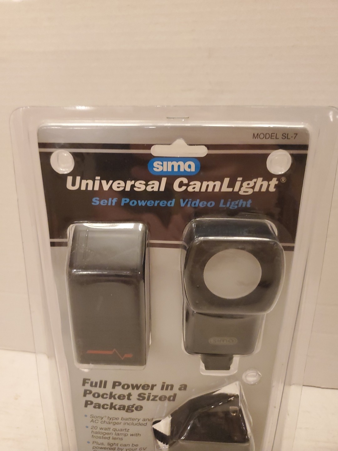 SIMA 20 WATT light for camcorder Model SL-7 for Sony, JVC, Panasonic