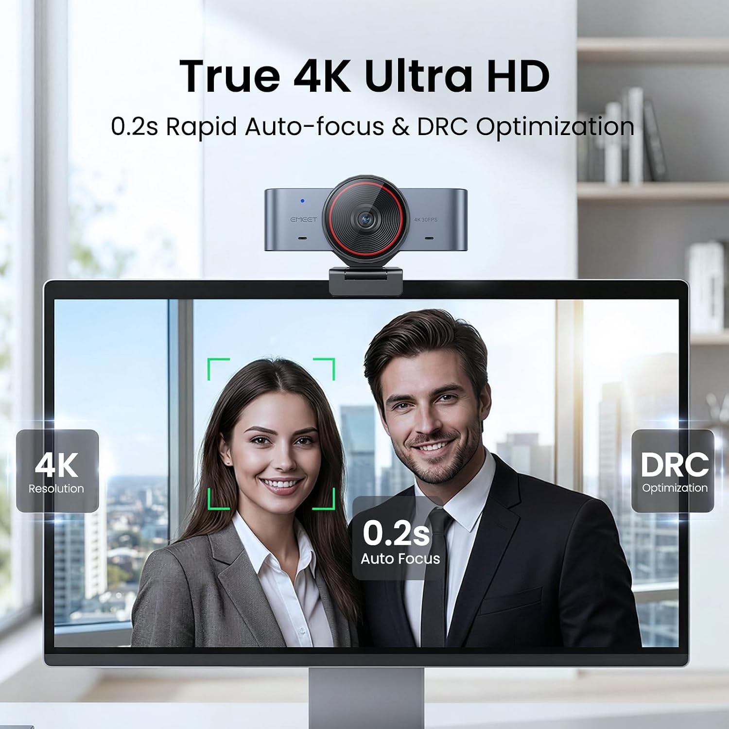 C960 Ultra 4K Webcam for Mac & PC - Large Sensor, Autofocus