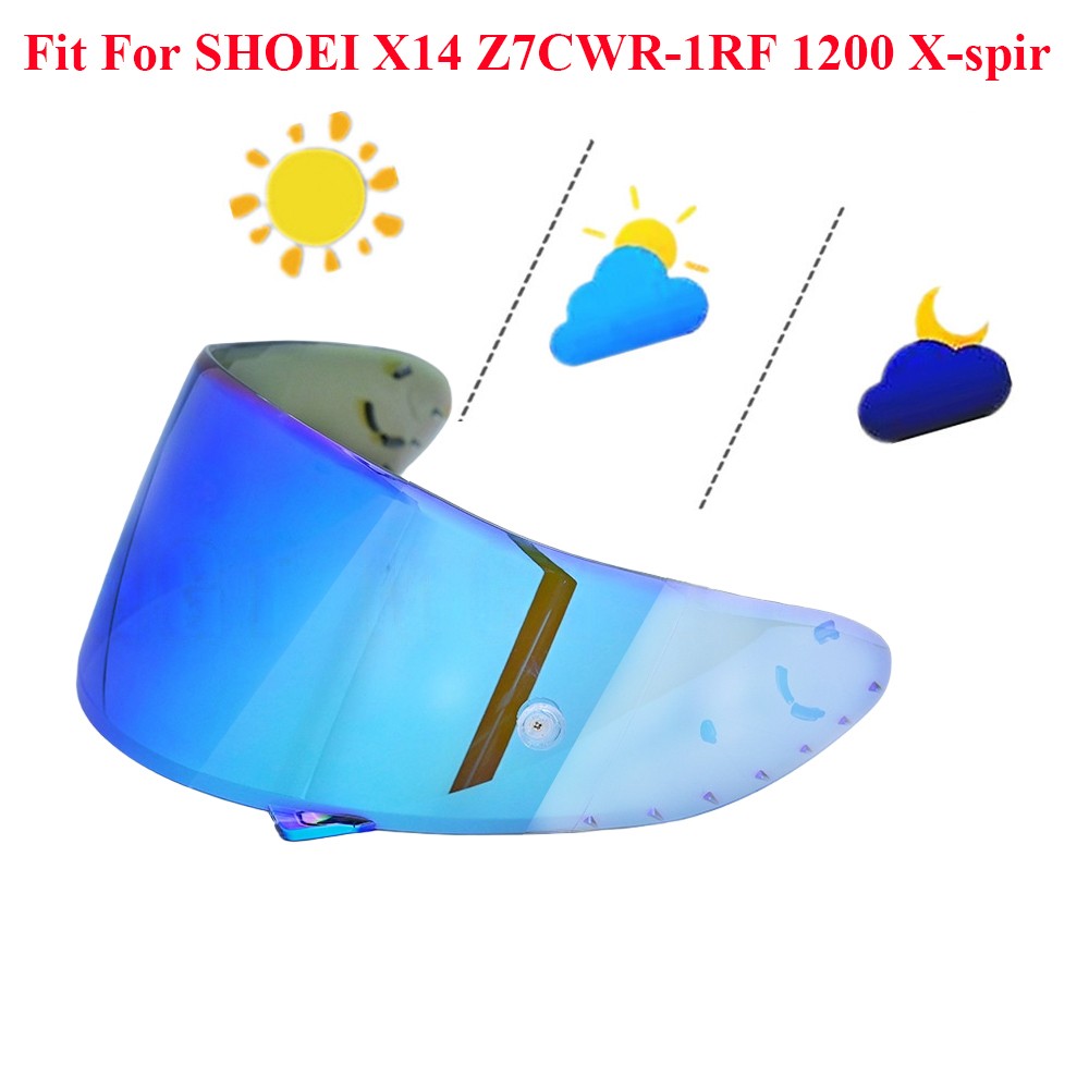 Photochromic Blue Visor Lens Fits For SHOEI X14 Z7 CWR-1 NXR RF-1200 X-Spirit