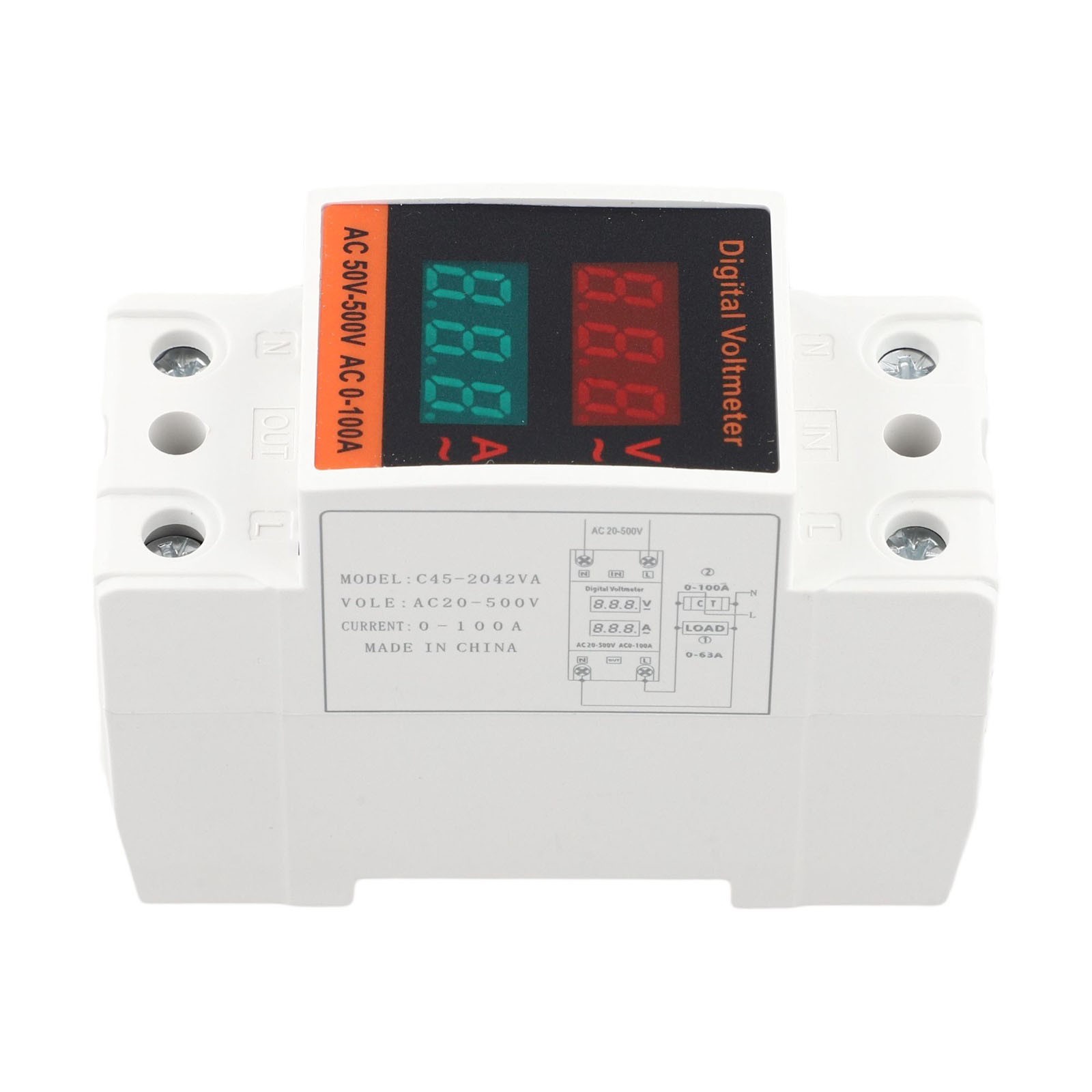 AC Voltage and for current Meter with Dual Display for Fast and Easy