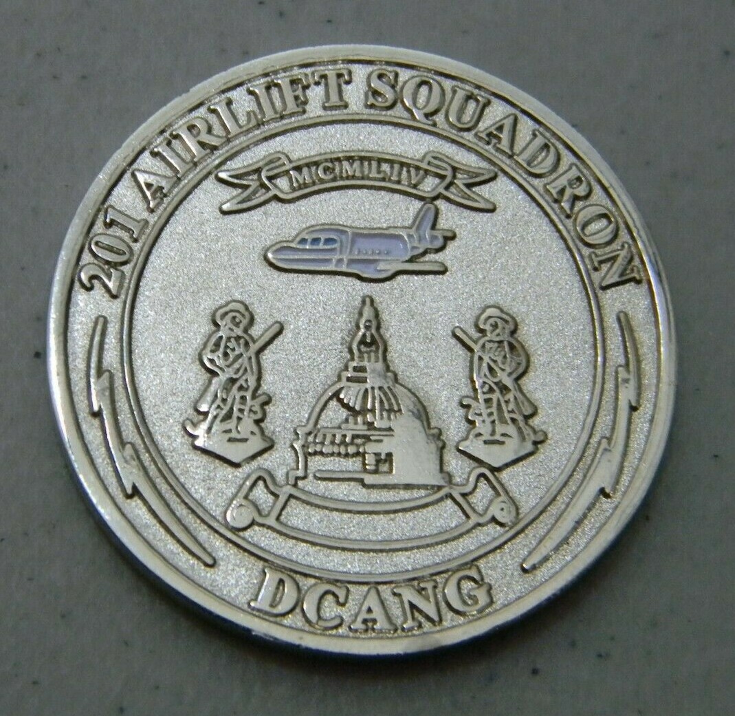201 AIRLIFT SQUADRON DCANG MEDIVAC NGB CODEL CVAM AMC CHALLENGE COIN NEW