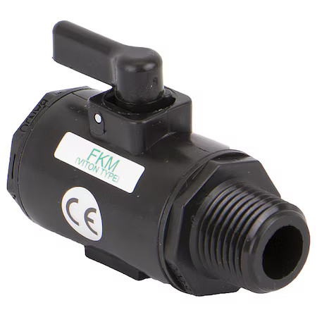 Banjo Lv050mtv Manual 2-Way Ball Valve, Npt, Polypro
