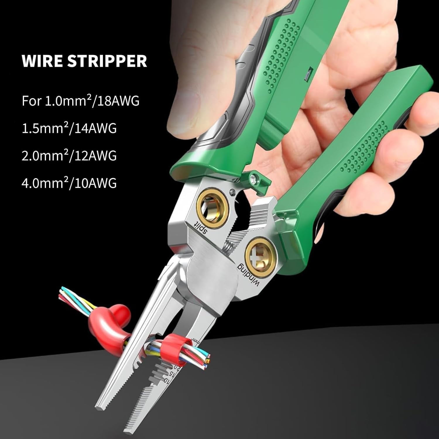 Wire Stripper Twister, Cable Scissors, Voltage Tester Pliers, 8-In-1