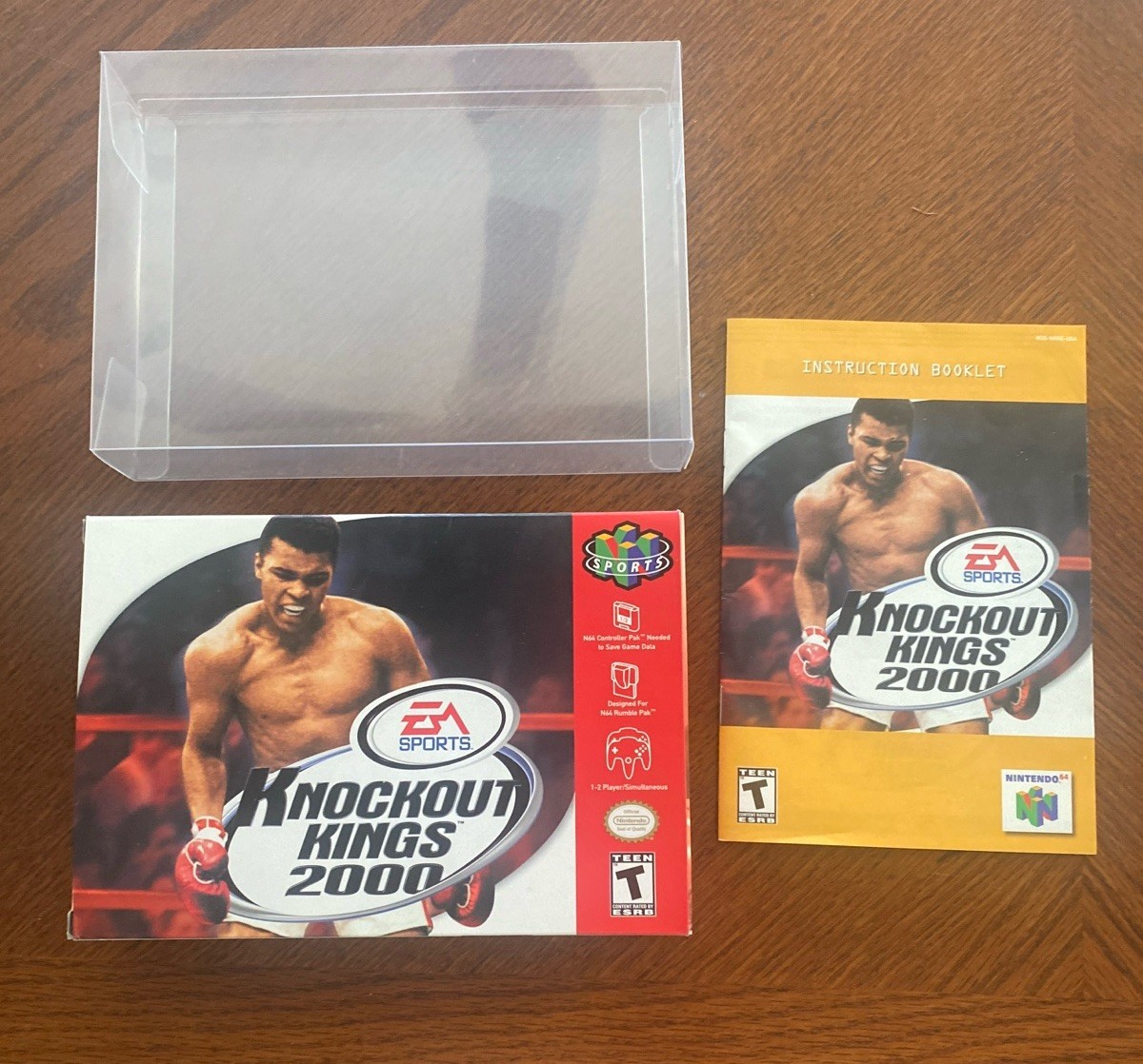 Knockout Kings 2000 N64 Nintendo 64 Box w Protector & Manual - NM See Pics