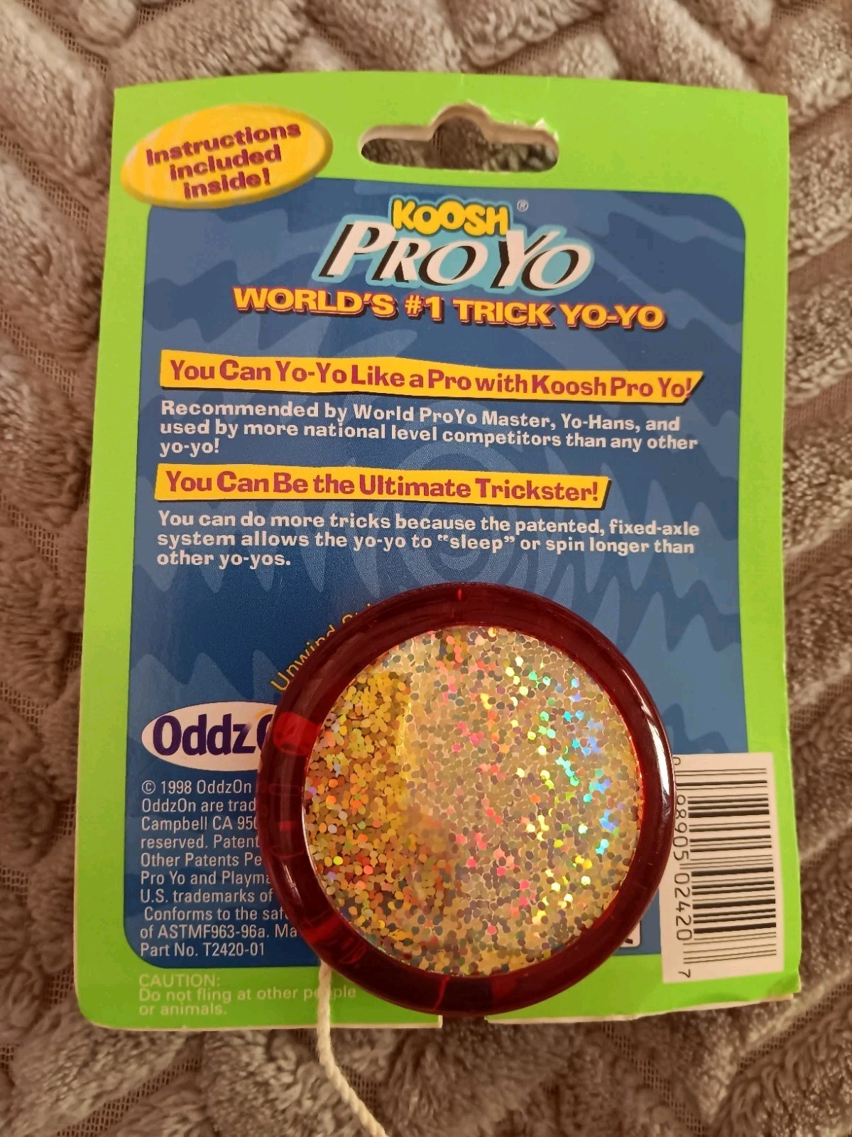Koosh Vintage 1998 Pro Green Red Silver Yoyo Playmaxx Unopened