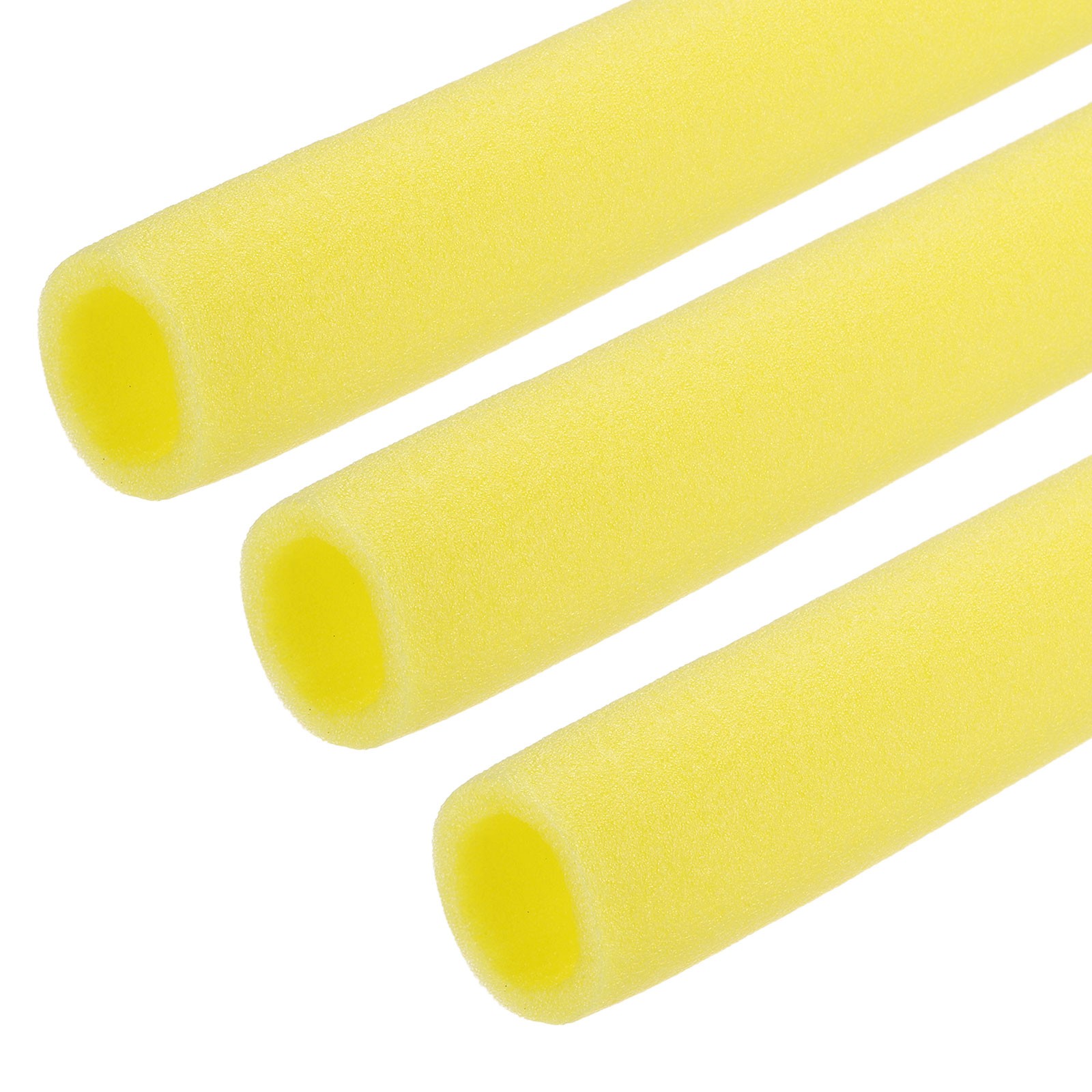 3pcs 2" ID 3.3FT Pipe Insulation Foam Tube 2.76" OD Tubing Cover Yellow