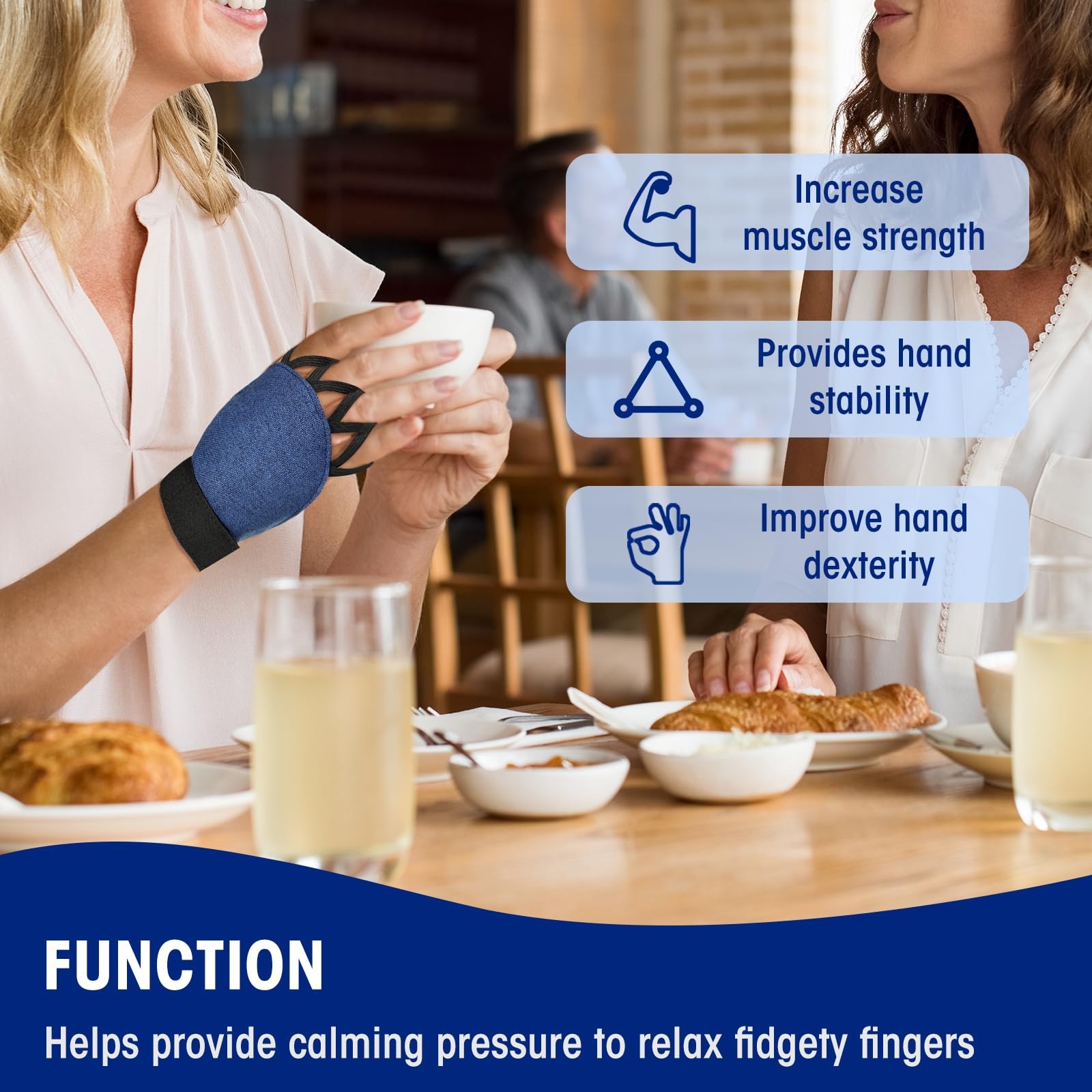 "Weighted Therapy Gloves 1/2lb for Tremors Hand Strength, Dexterity, Writing"