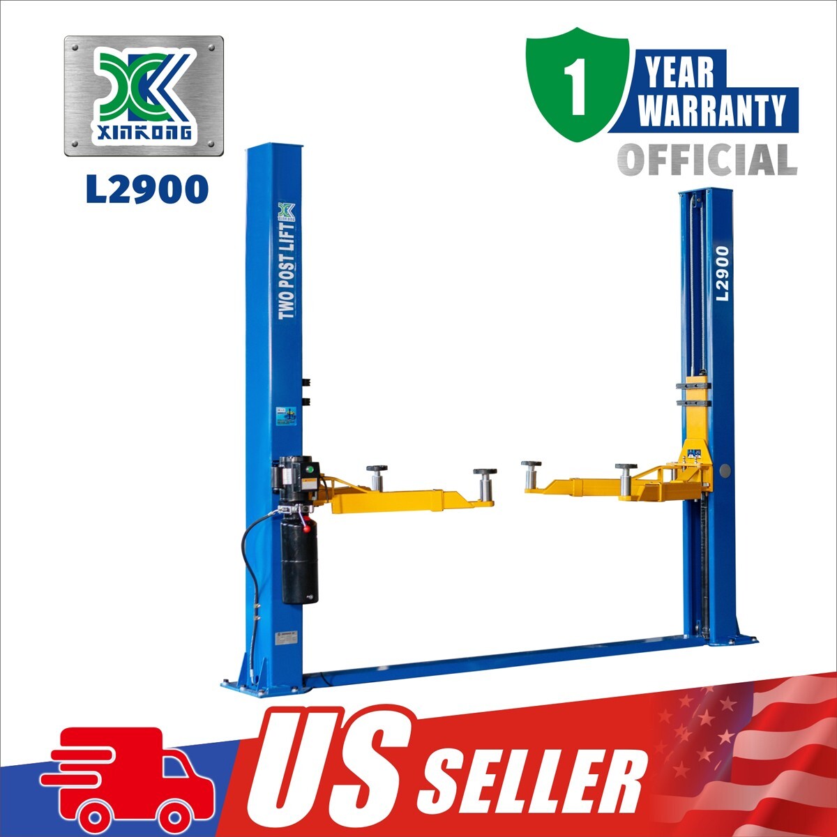 2 Post Car Lift 9,000 LB Capacity L2900 Auto Truck Hoist 220 Volt