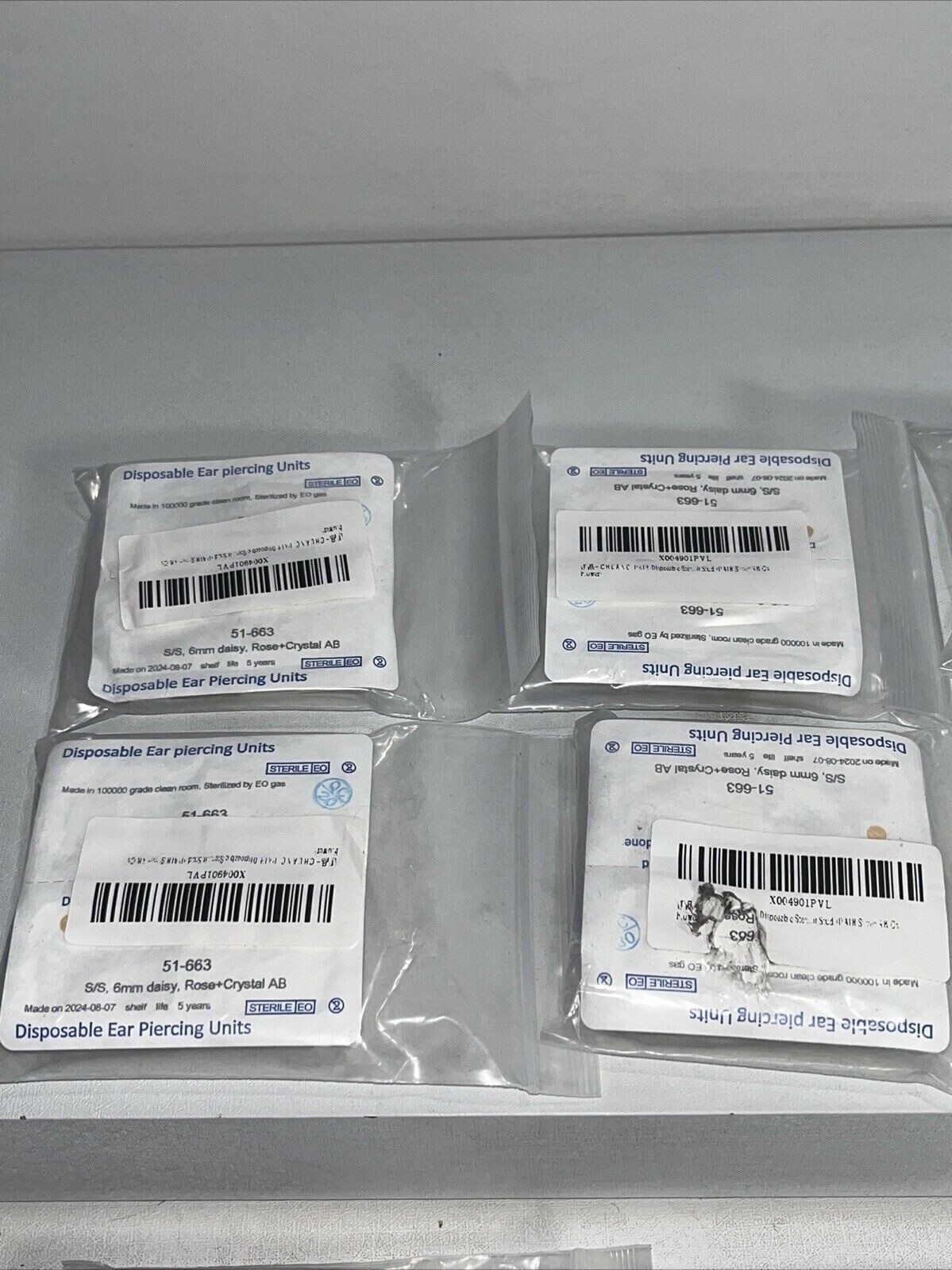 11 Sets Disposable Ear Piercing Units Sealed 106m, 14mm