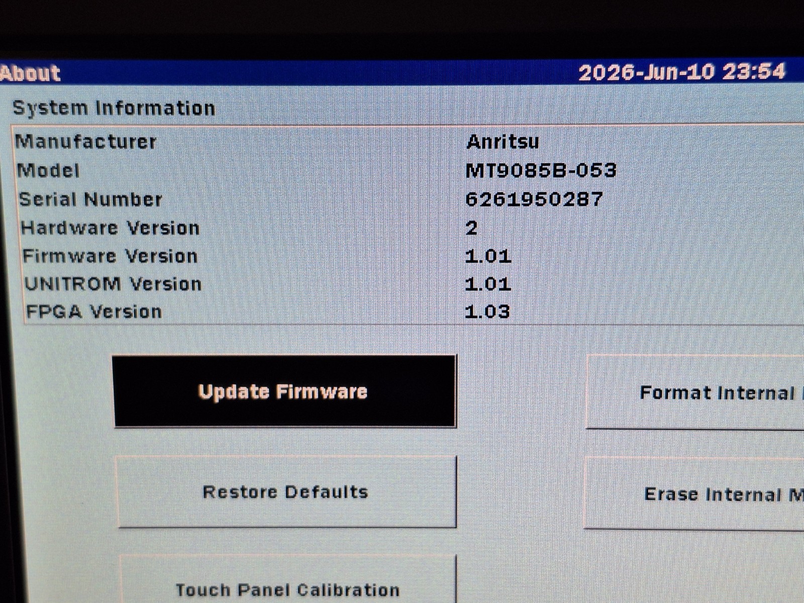 Anritsu MT9085B OTDR - ACCESS Master Op. 002 010 053 (0287)