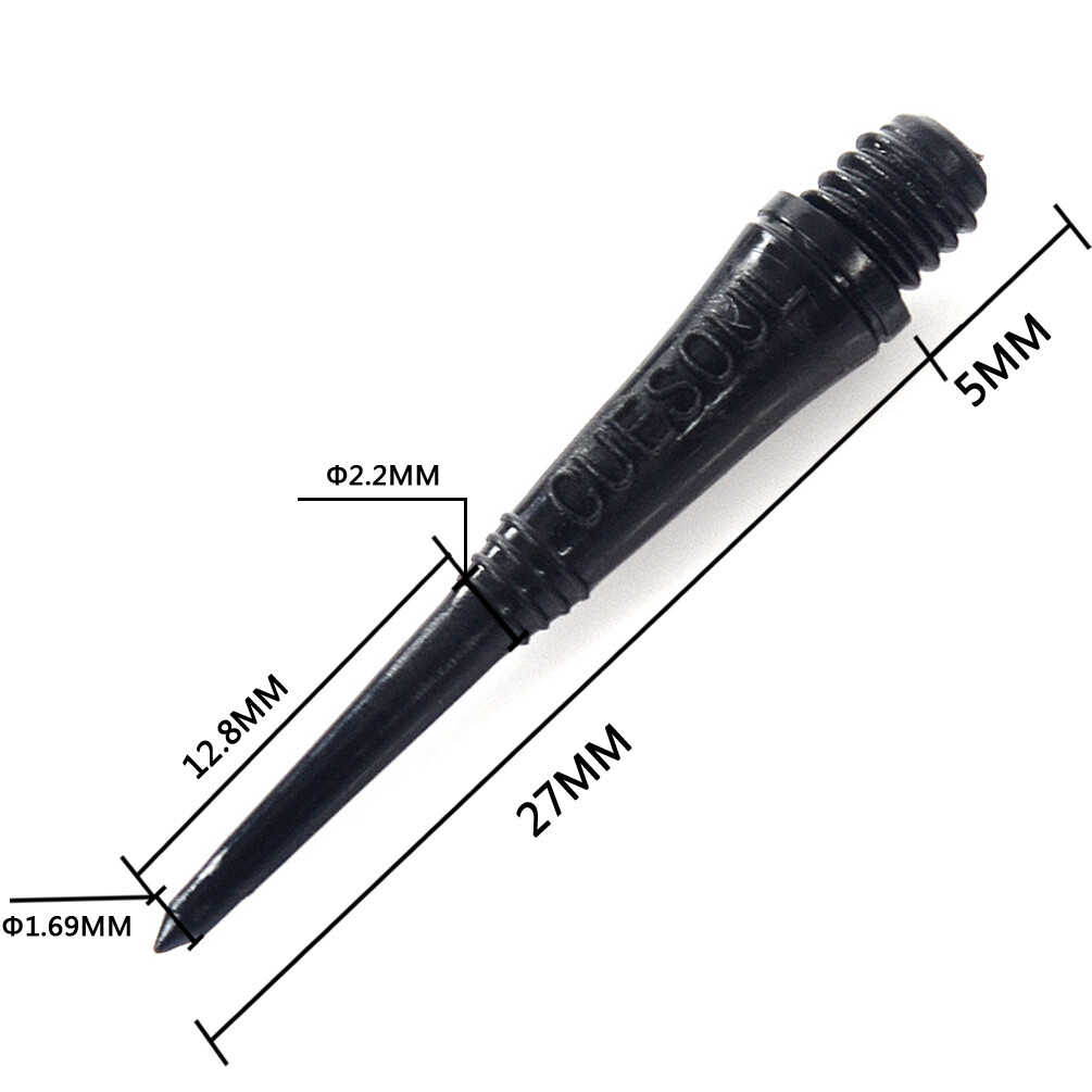 CUESOUL 100 PCS/Set Black Soft Tip Points For Soft Tip Darts-32mm