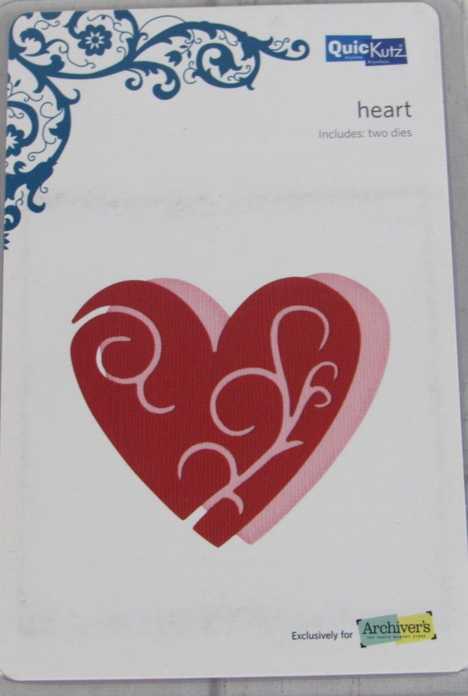QuicKutz Heart 4x4, 2 Cutting Die Set C-0079-D-REV