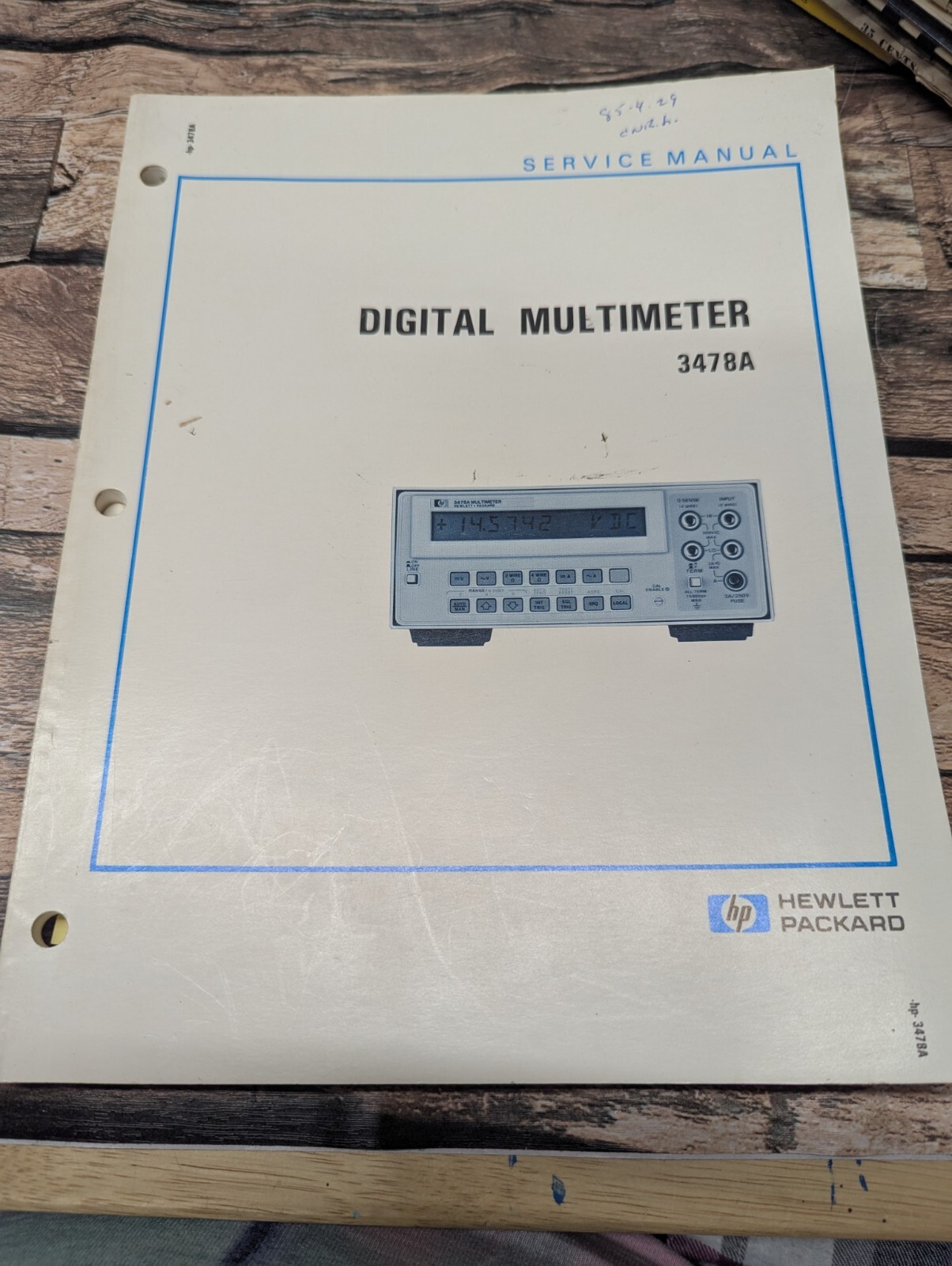Digital Multimeter 3478a Service Manual