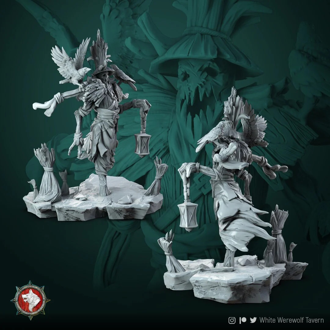 Scarecrows Gary and Ben - Resin Tabletop Miniature