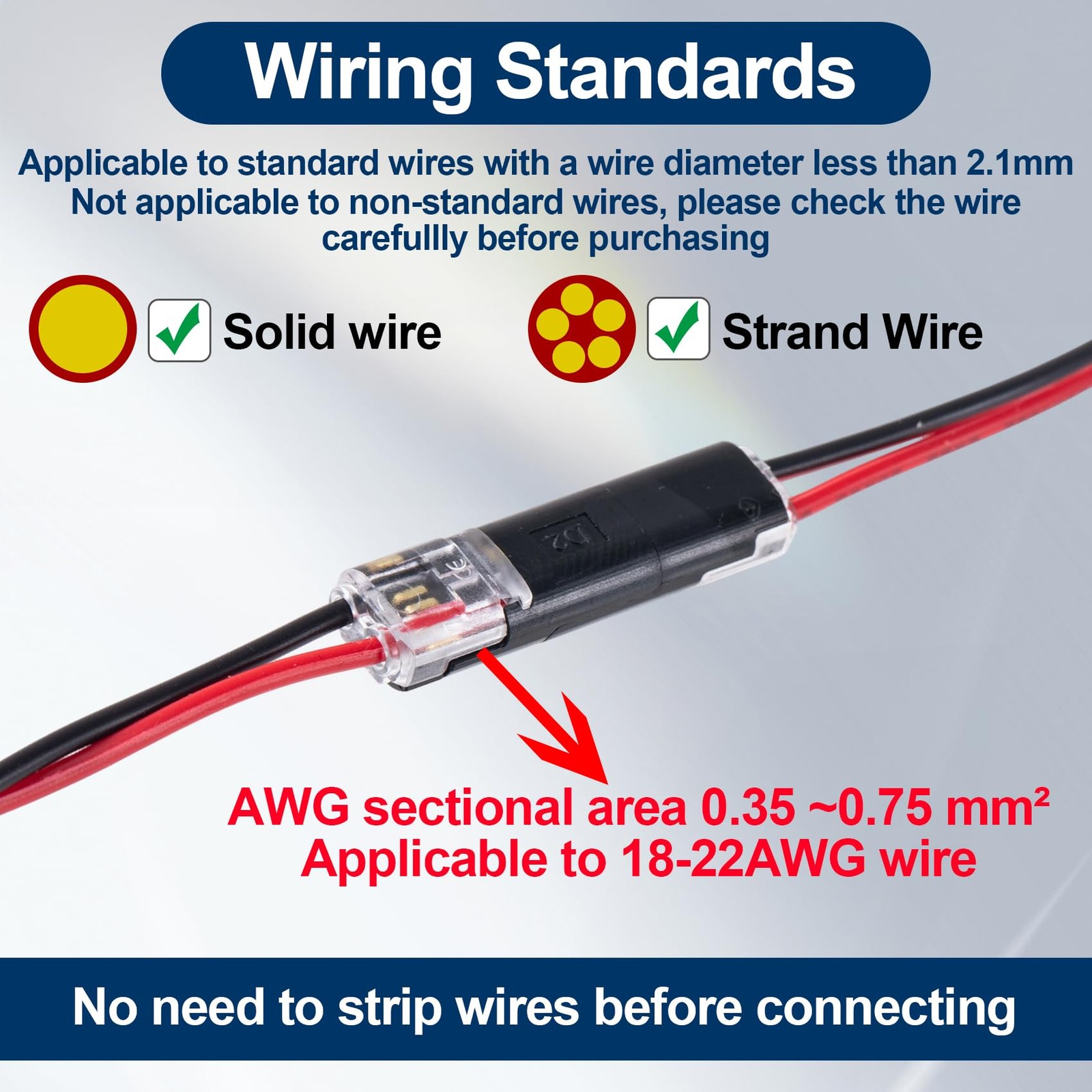 60pcs Quick Clip Fasteners Wire Connector, Plugin Cable Quick Connectors with...