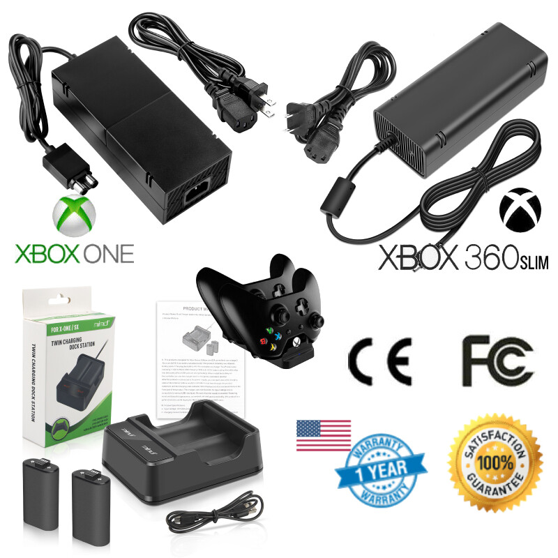 For Xbox One X/S Console Controller Brick Charger Power Supply Xbox 360 Wired