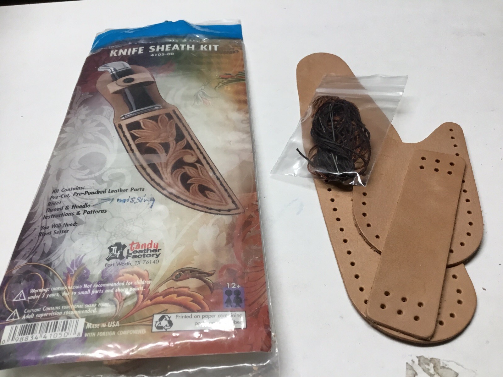 Knife Sheath Missing ThreadNeedle,Knife Pouch Missing Instructions Opened Bags