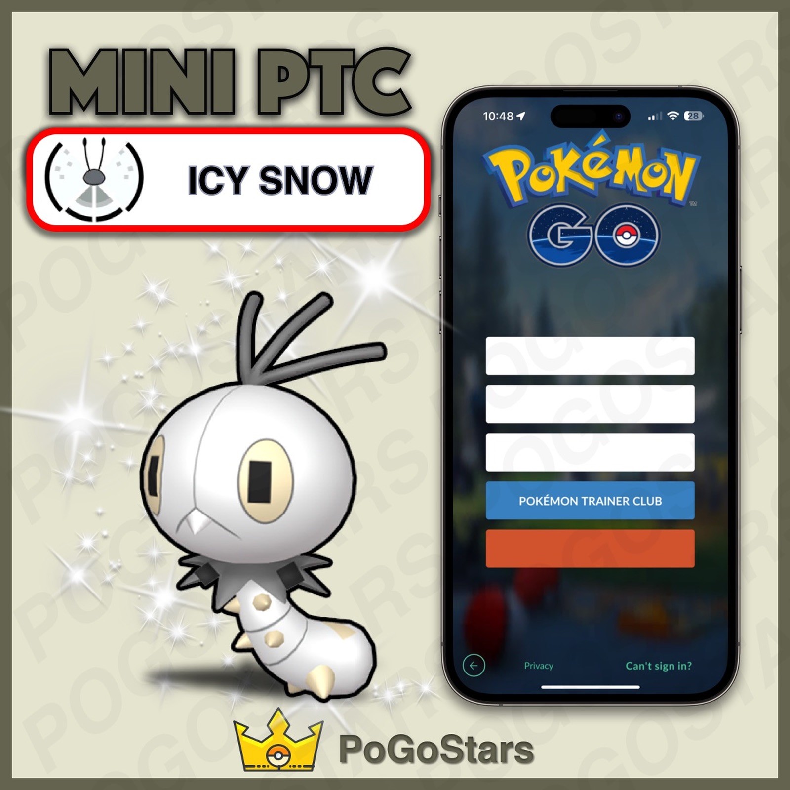 Pokémon PTC GO - Shiny Scatterbug Icy Snow - 80K Stardust✨Read Description✨