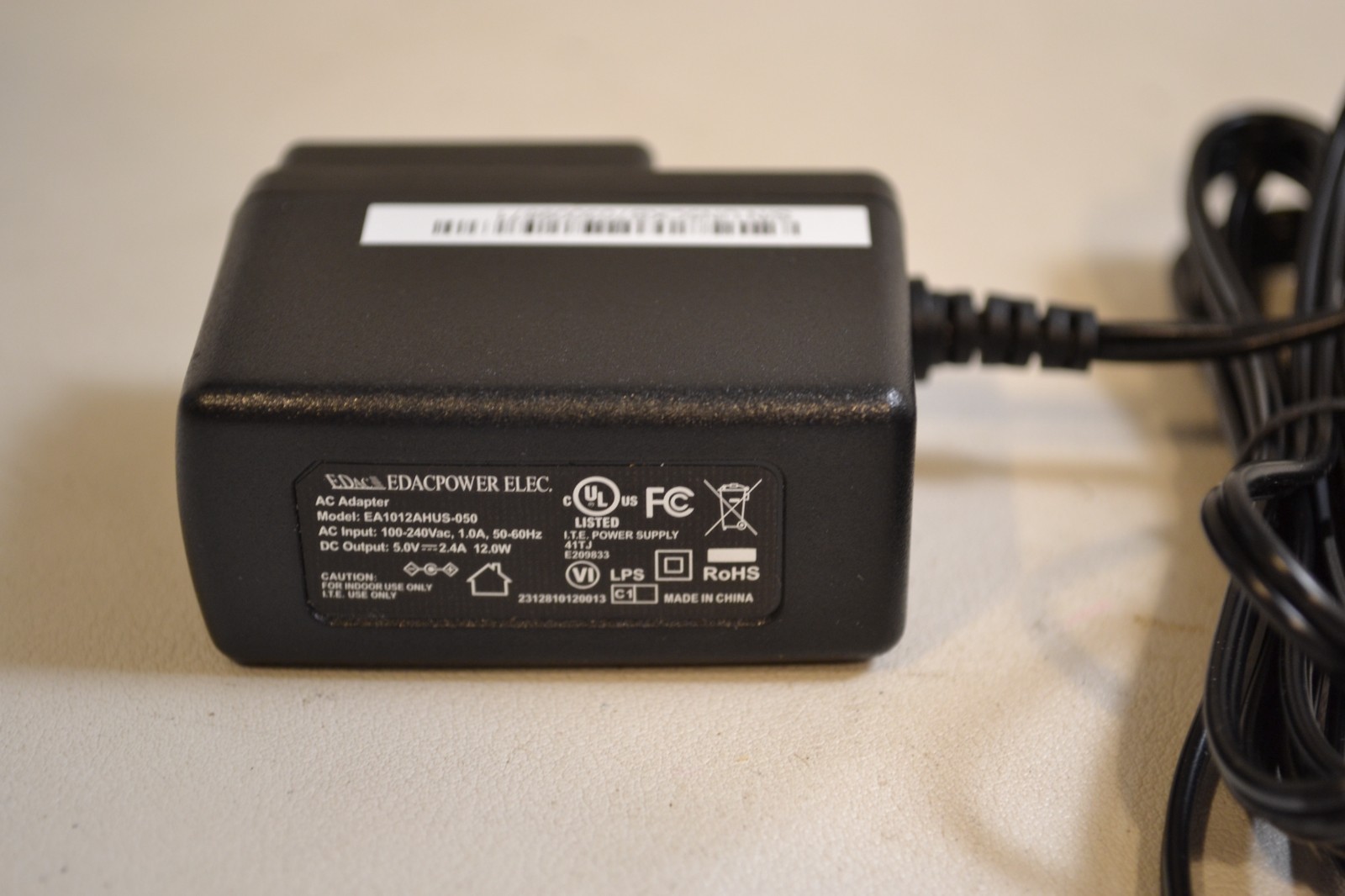 EDAC EA1012AHUS-050 AC Adapter