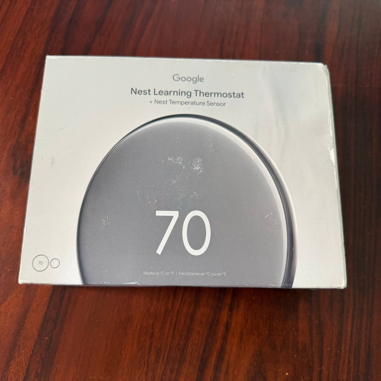 Google Nest Learning Thermostat 4th gen w/ Temperature Sensor - Polished Silver