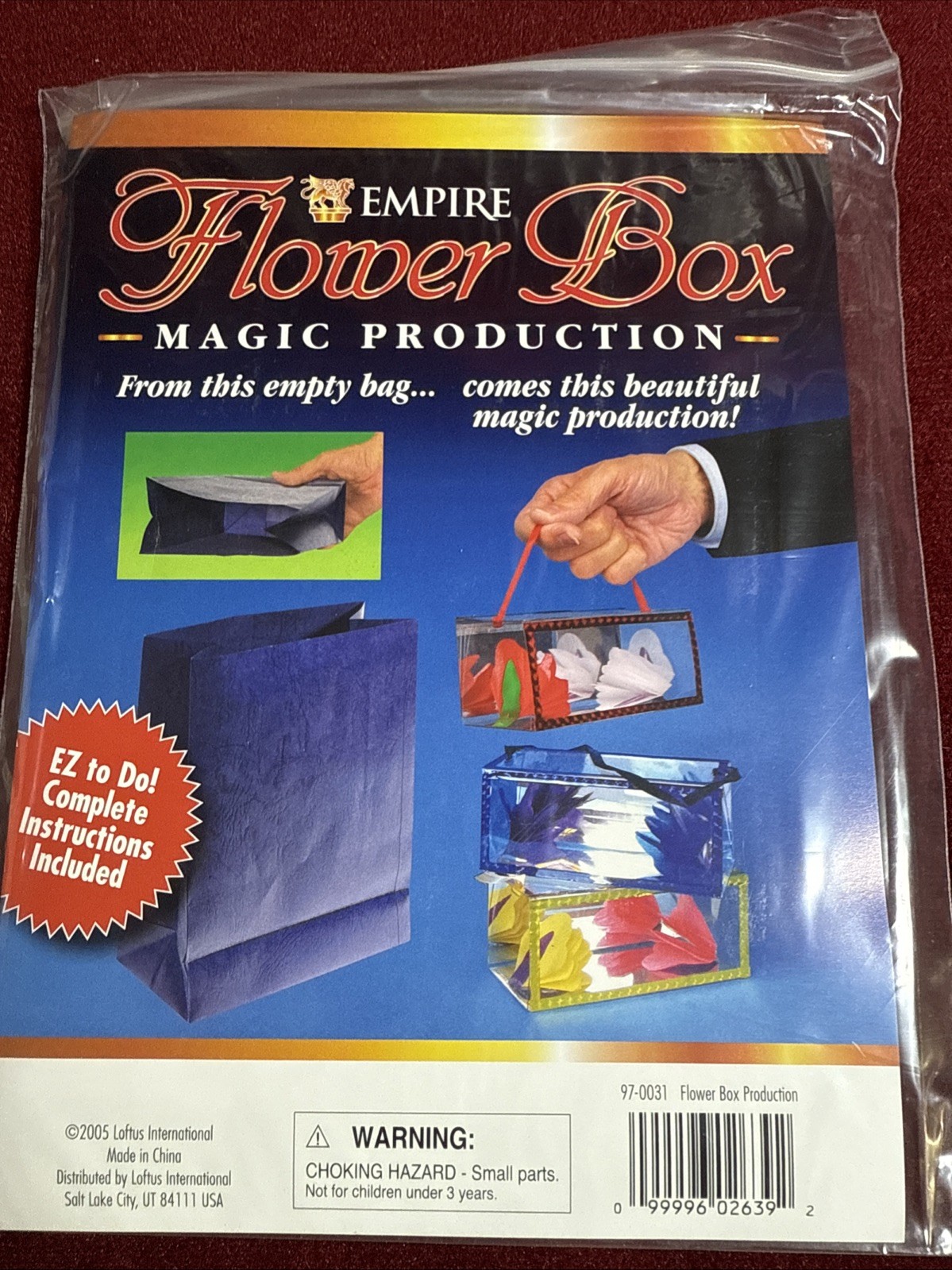Flower Box Production Magic Trick-easy To Do-beginner-clown-kids Show-pack Small