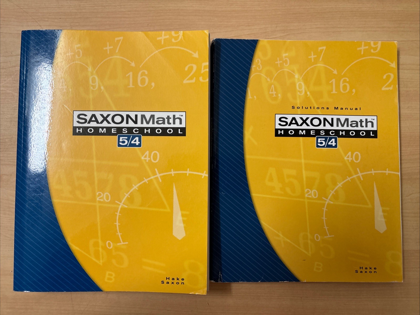 Lot 2 Saxon Math 5/4 3rd Edition Homeschool Textbook + Solutions Manual Set READ