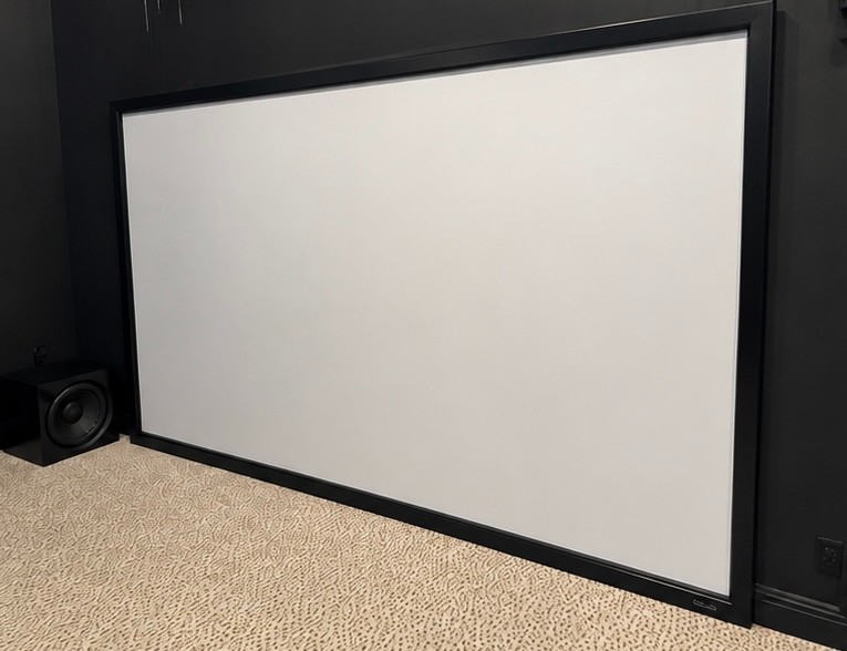 Draper ShadowBox Clarion 123” Fixed Frame Projector Screen – Grey XH600V – Home