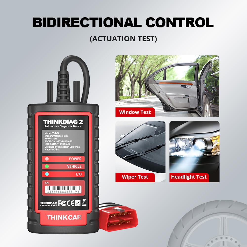 2024 THINKDIAG 2 OBD2 Scanner Car Diagnostic Tool All Software Free Bidirection