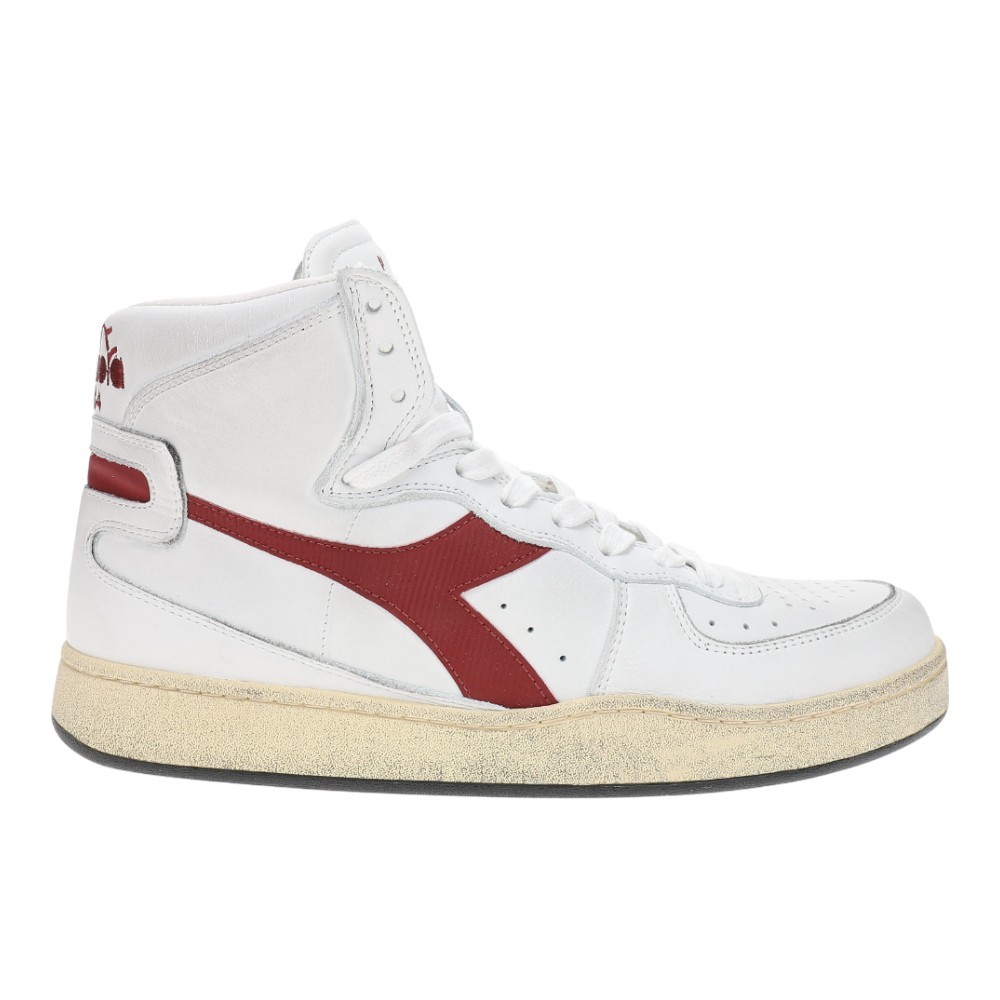 diadora Mi Basket Used High Top  Mens White Sneakers Casual Shoes 158569-C7114