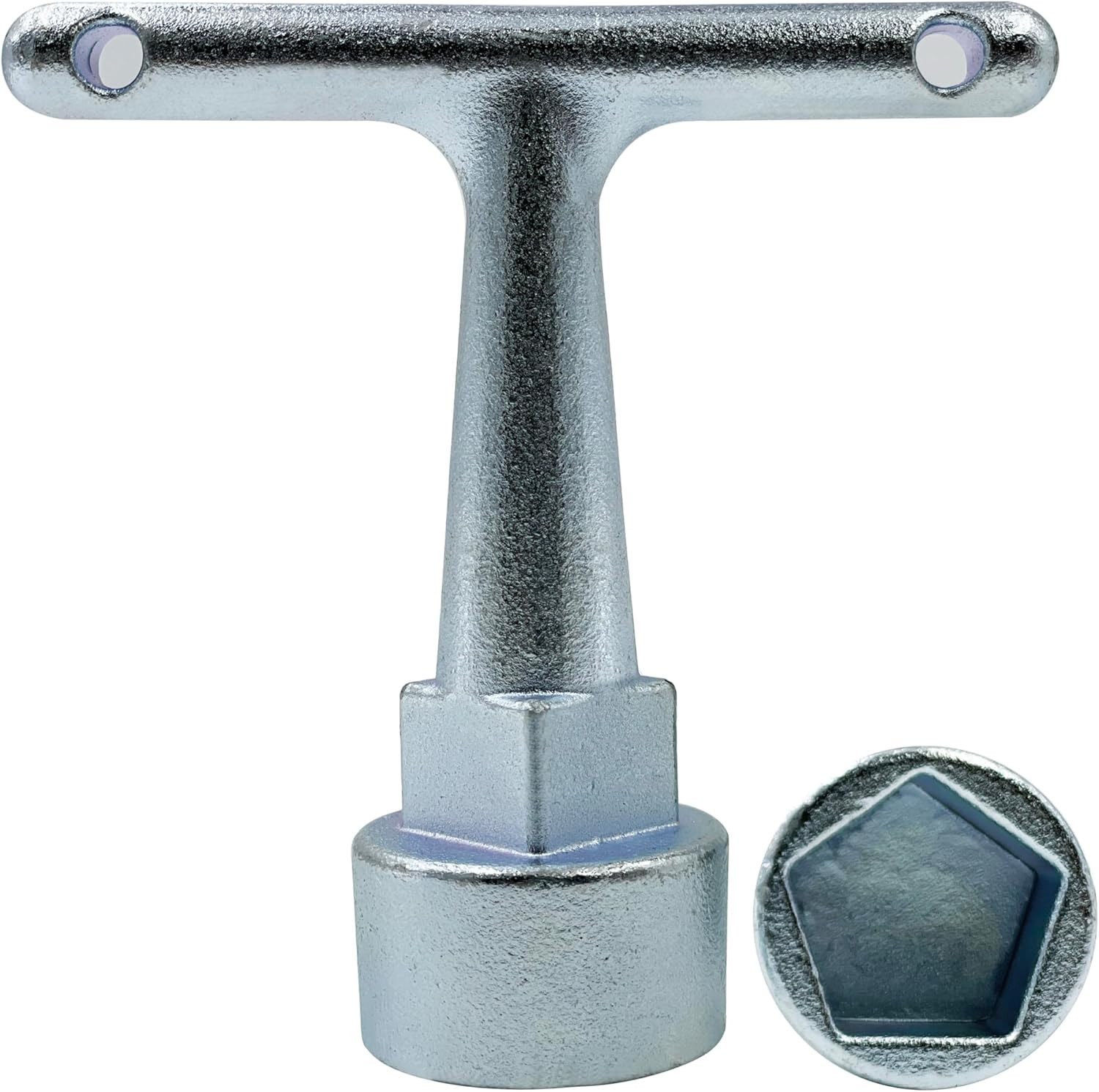 Folding Water Meter & Curb Stop Wrench Pentagon Meter Box Cover Key Tool