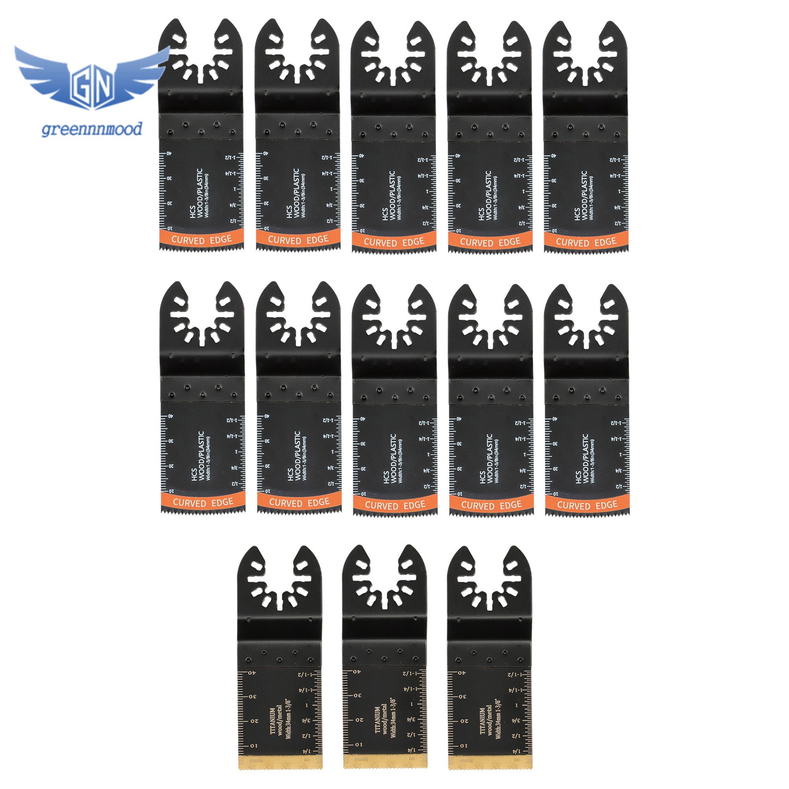 35PCS Multitool Blades 7 Types Titanium Oscillating Tool Quick Saw Blades