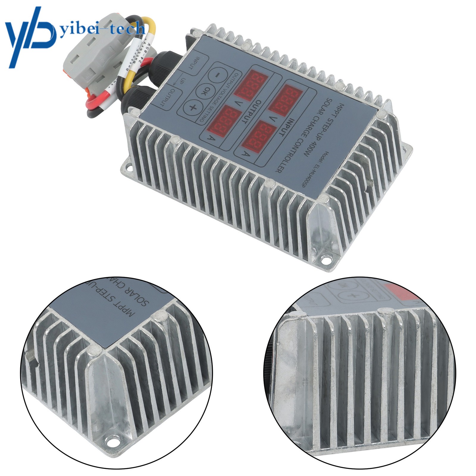 Waterproof Solar Panel Regulator Boost MPPT 24‑85V LED Display Adjustable 400W