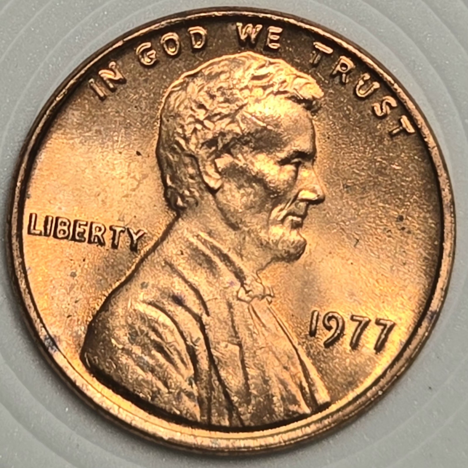 1977 Lincoln Cent 3.1g Copper Red💥Partial Double Rim Obverse & DDR Mint Errors