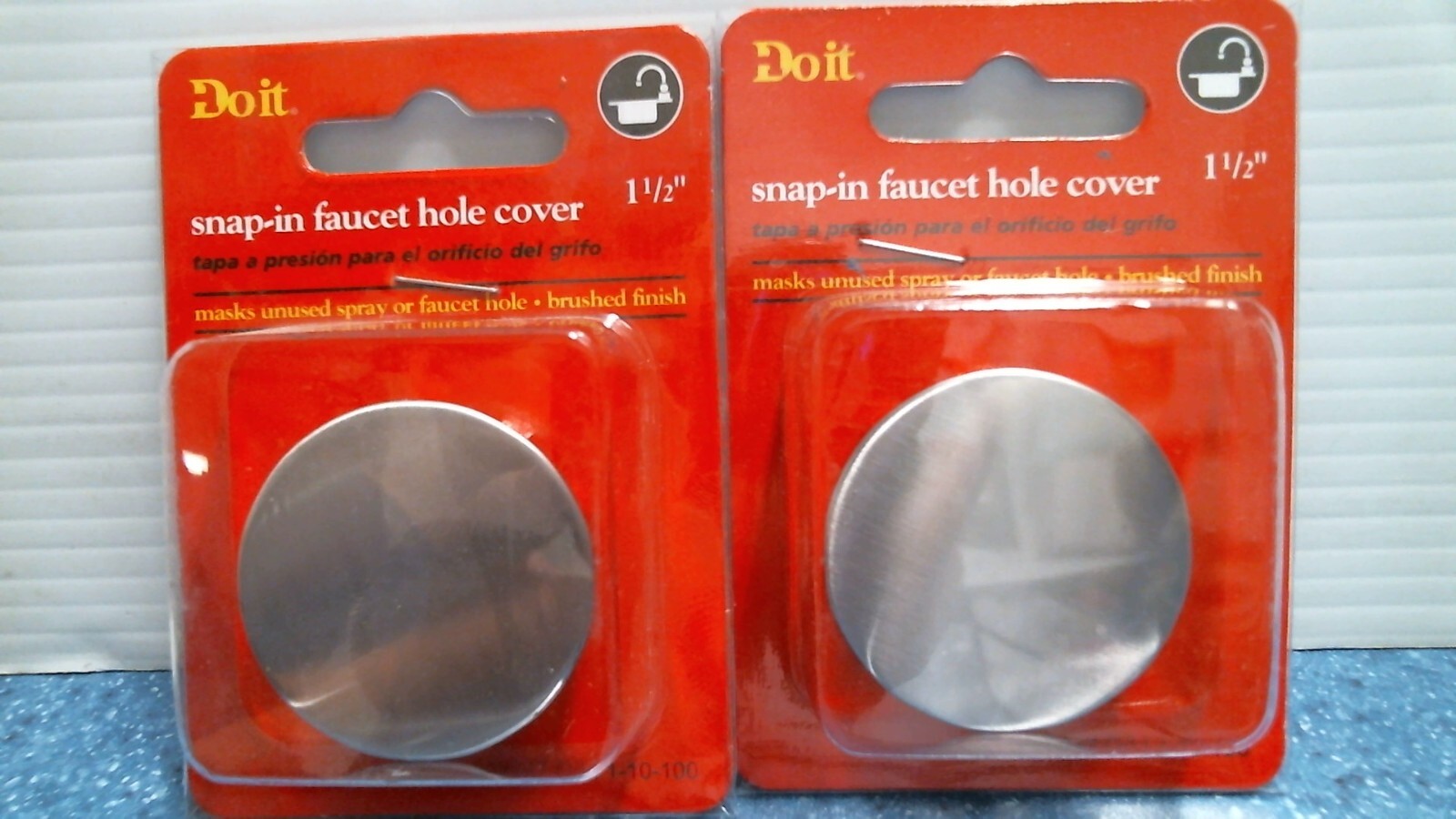 Doit Best 498947 Snap-In Faucet Hole Cover 1-1/2", Lot of 2, FREE SHIPPING