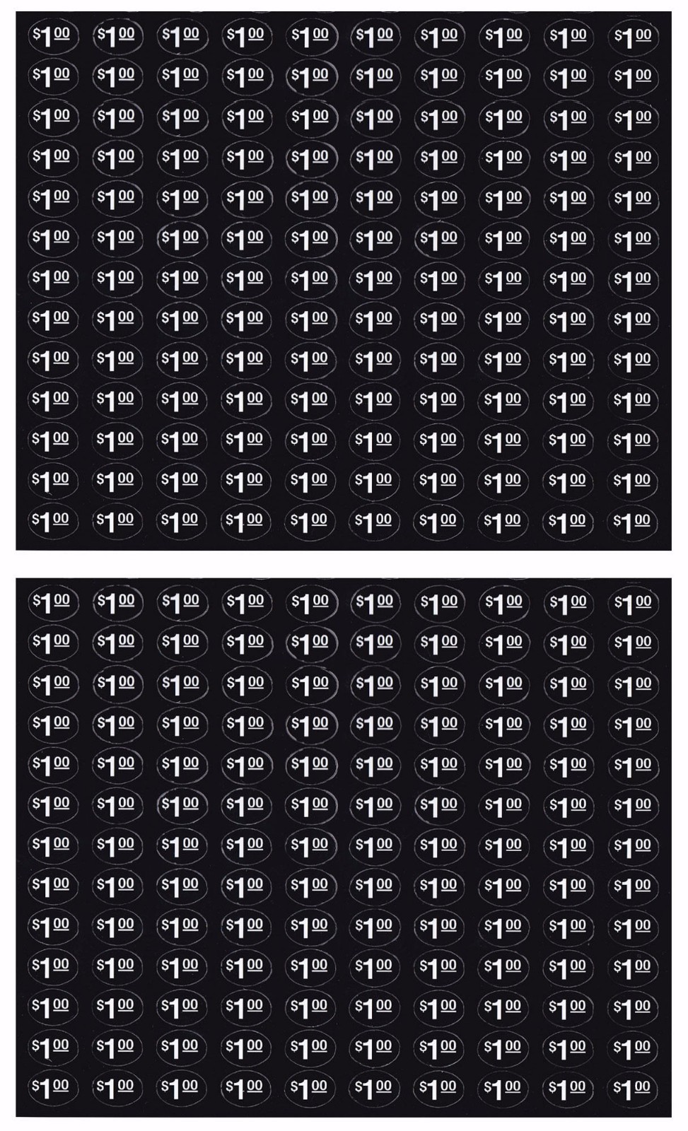 (260) SODA VENDING MACHINE $1.00 VENDING STICKERS, PRICE LABELS - 3/4" X 9/16"