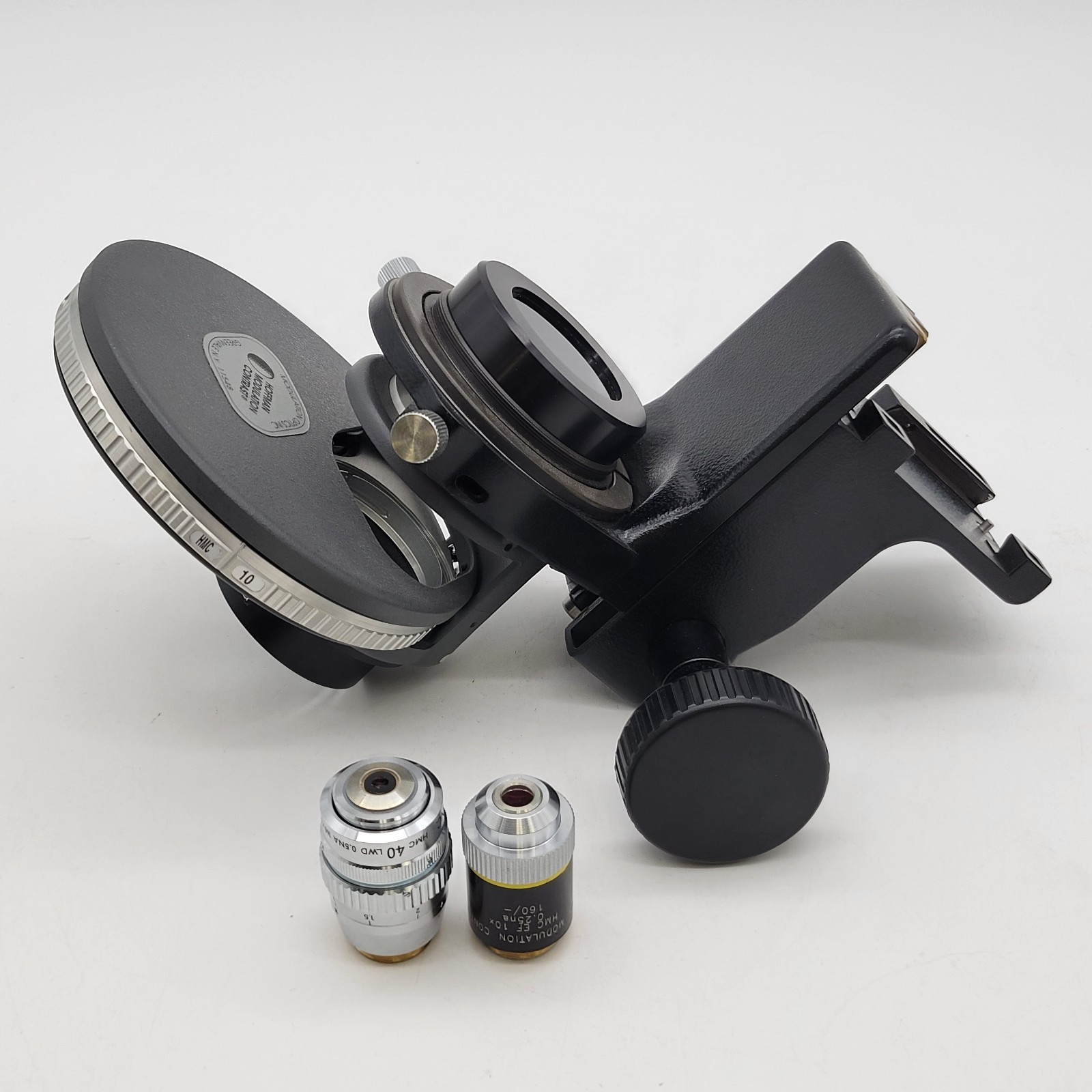 Nikon Diaphot 300 Microscope Hoffman Modulation Contrast Condenser & Objectives