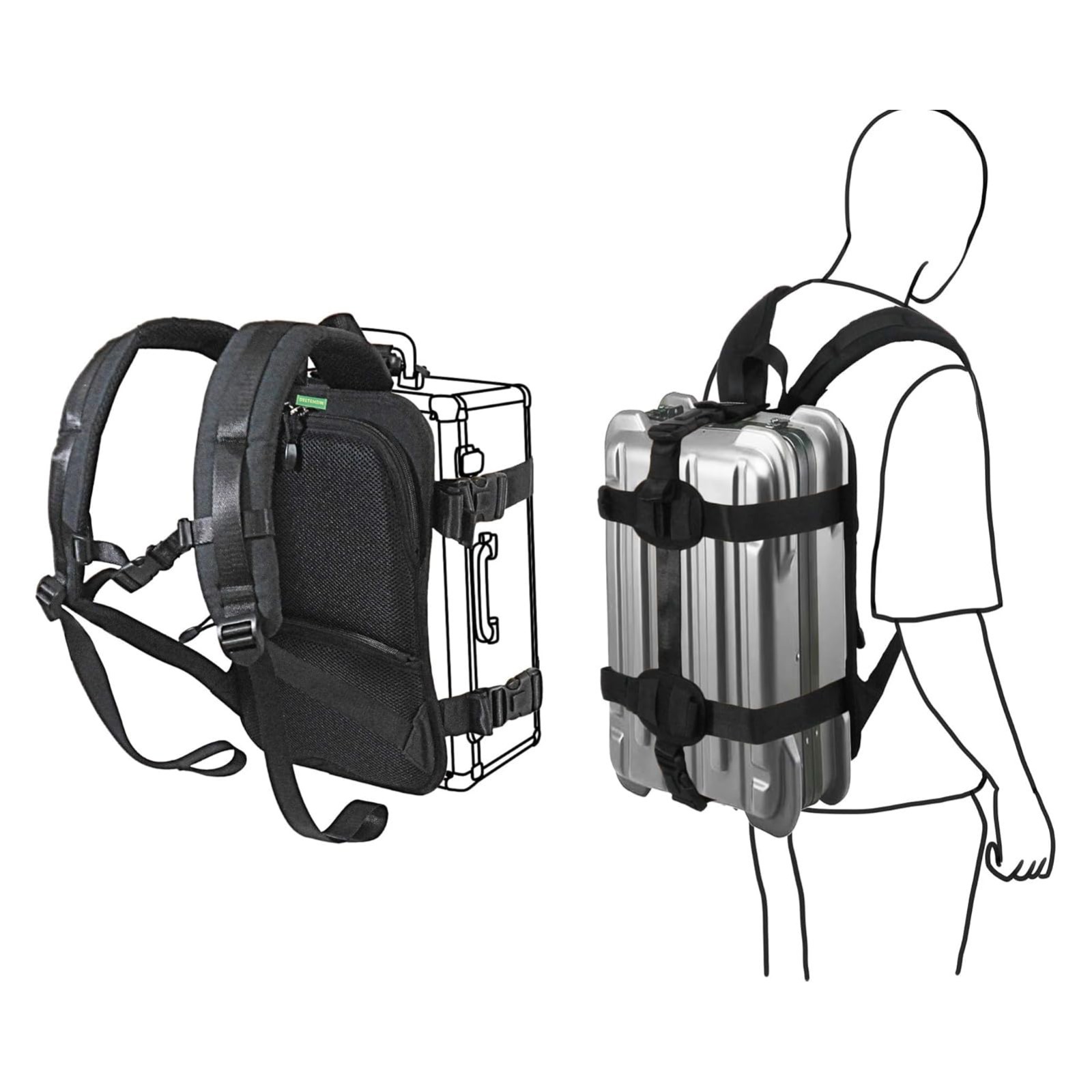 Rugged 21" Hardshell Backpack with Lockable Buckles, Padded Backplate & Pockets