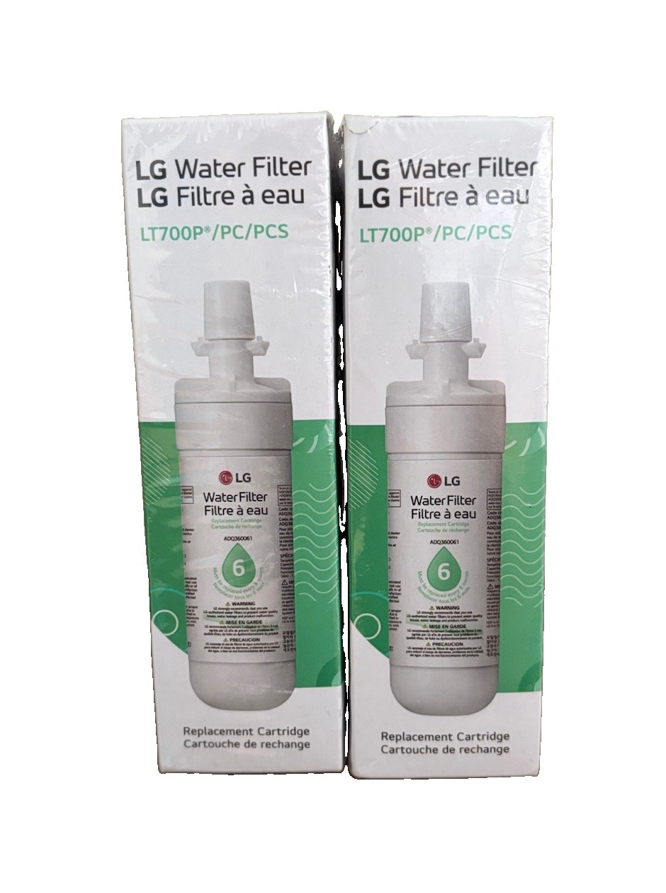 2-pack Genuine LG LT700P/PC/PCS Water Filter Cartridges ADQ36006101-S  New