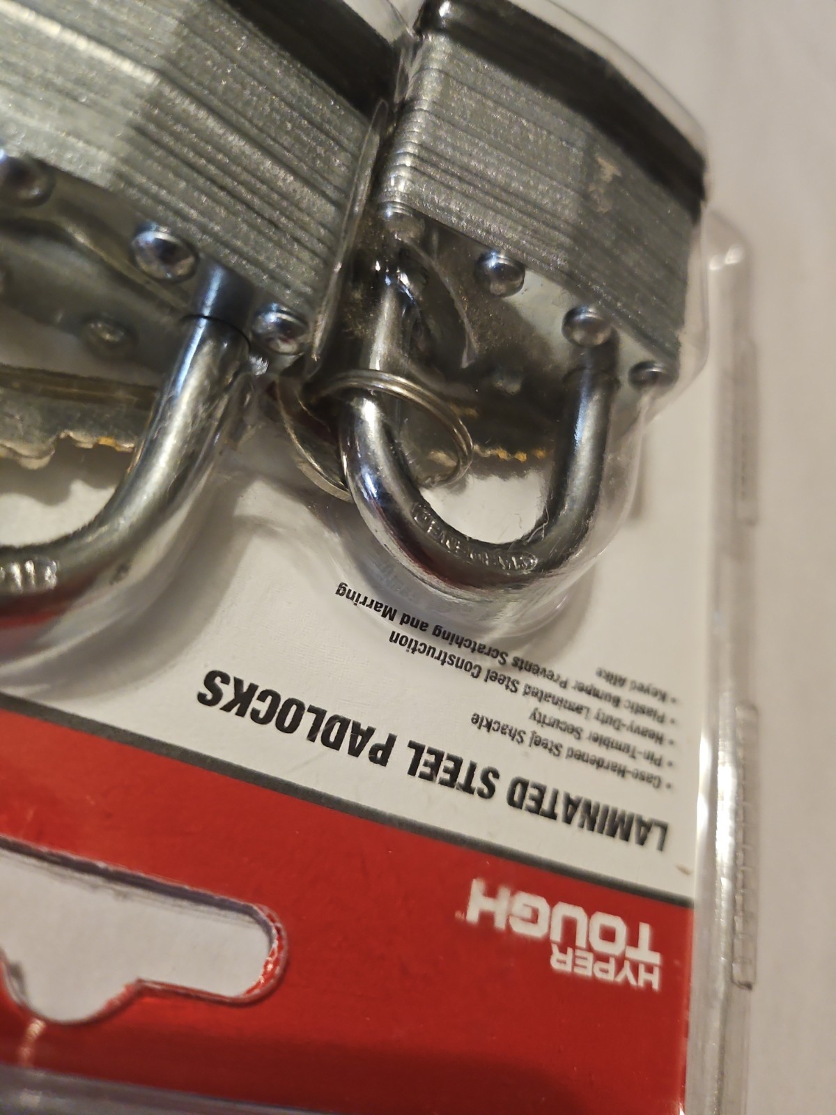 Hyper Tough 40mm Laminated Steel Keyed Padlock, 2 Pack