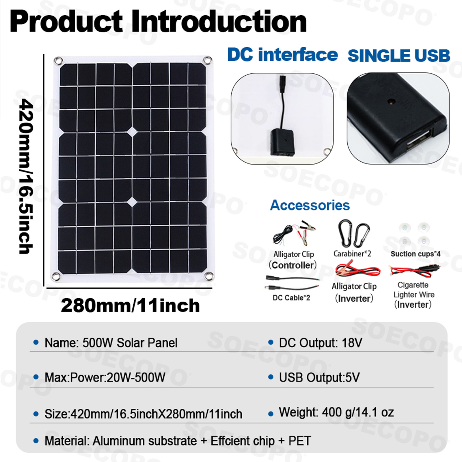 8000w 110v Solar Full Kit Inverter 300W Solar Panel Home 100A Controller System