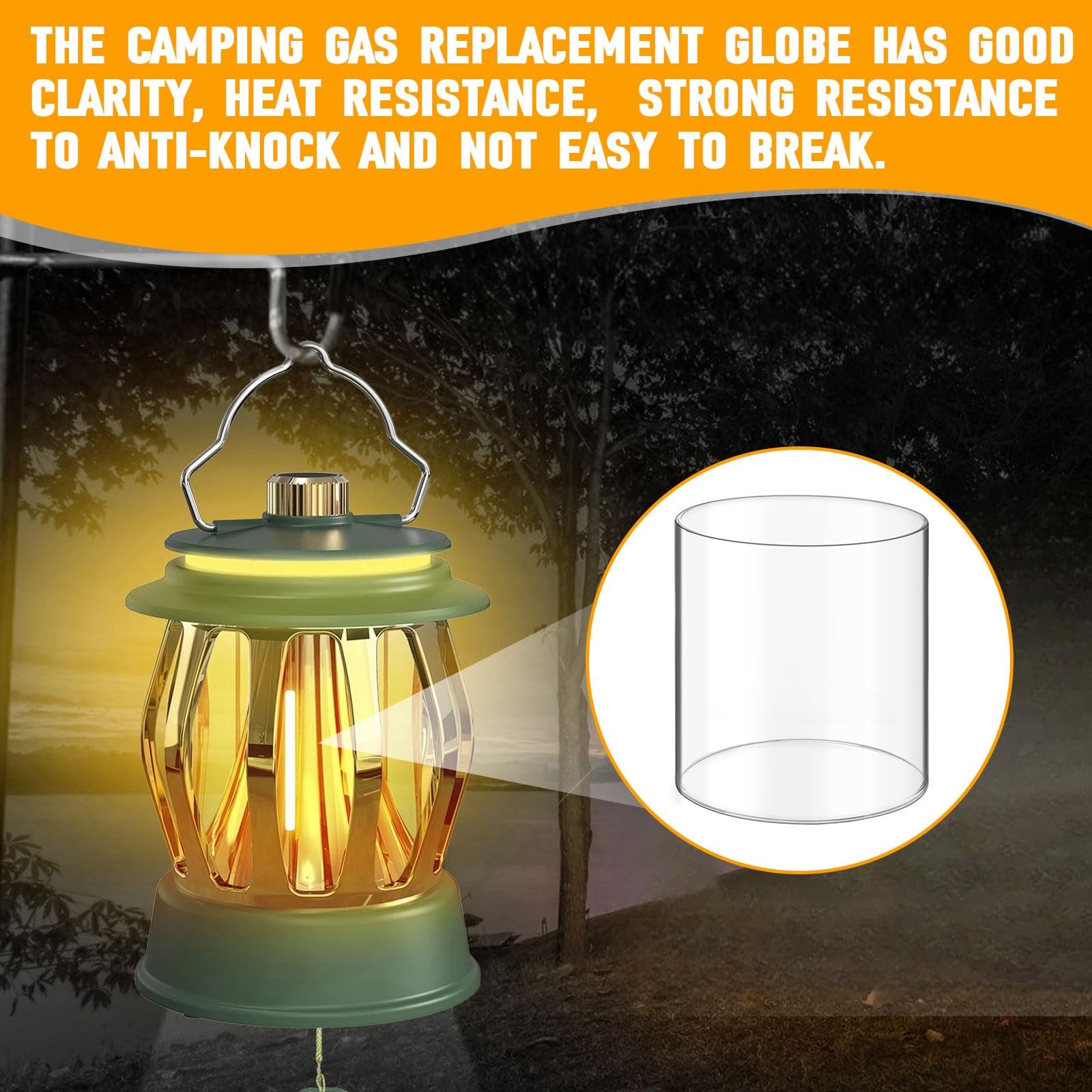 Lantern Glass Replacement for Coleman Lantern Globe, Glass Globe for Fueled