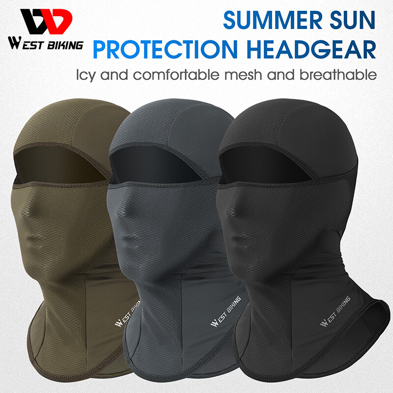 Ice Silk Motorcycle Balaclava Face Mask Cycling Cap Bike Fishing Hat Headgear