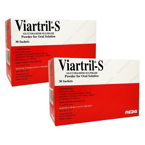 2 x VIARTRIL-S Glucosamine Sulfate 1500Mg x30 Sachets, Relieves Joint Pain F/S
