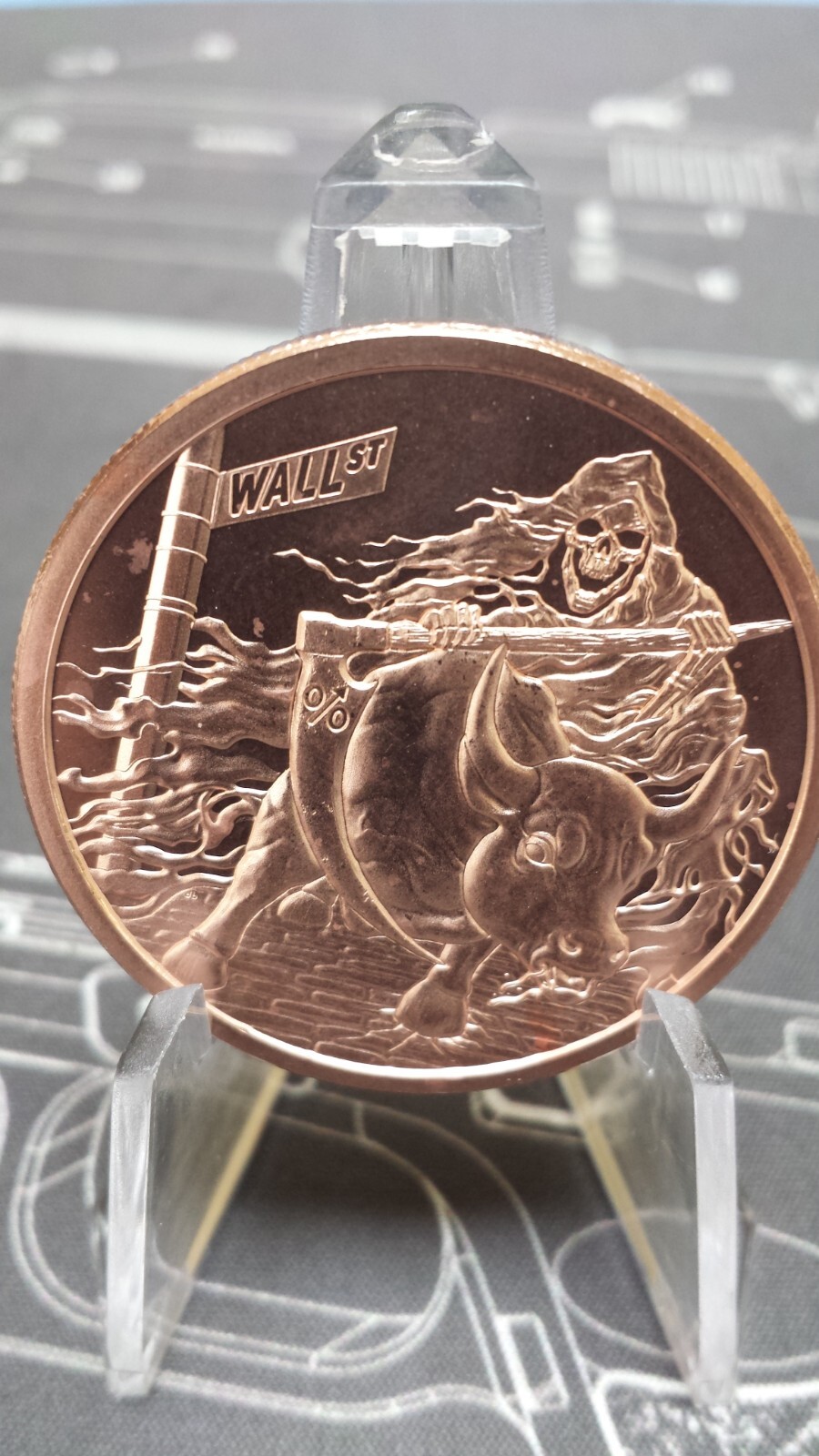 2019 Rate Reaper 1 Oz. BU Silver Shield Mini Mintage Death of Dollar Series #18