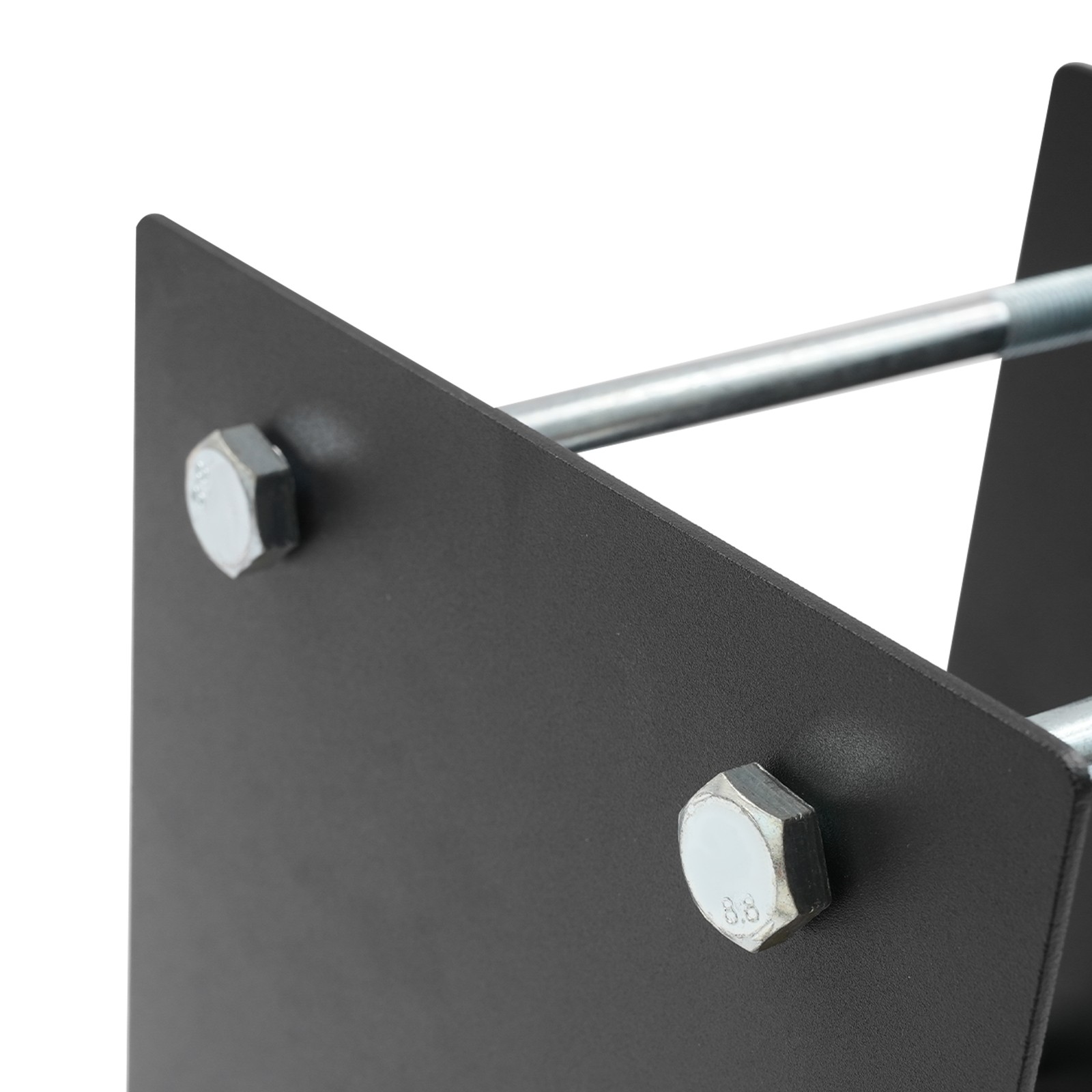 U-Shape Post Base Holder 7*7in Wet Concrete Fence Post Holder 2 Pack Black