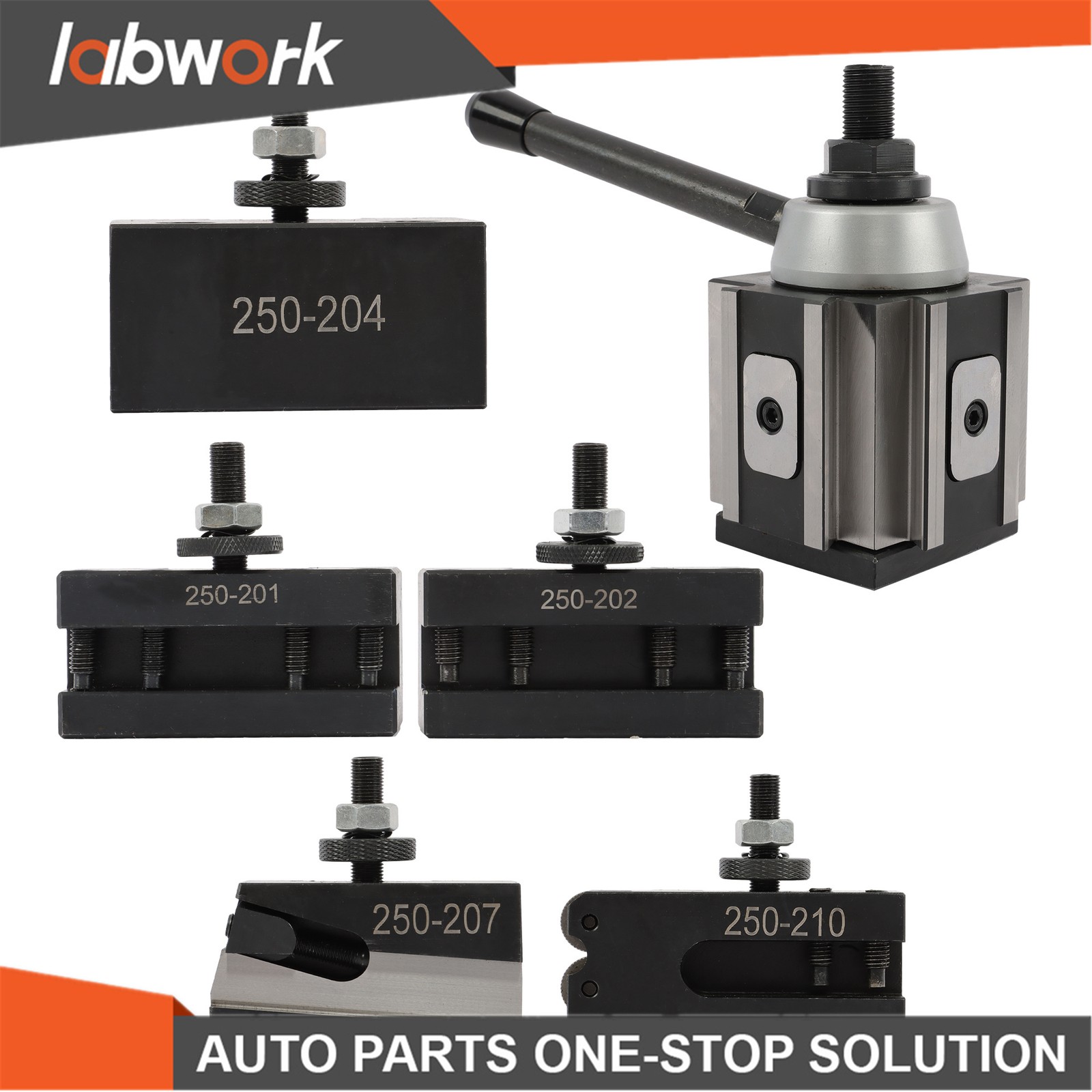 Labwork 6 Pack BXA Tool Post Set 250-200 Complete Quick Change System for Lathes