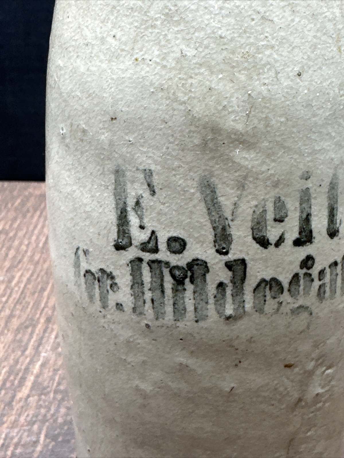Vintage Glazed E.VEIL STONWARE BOTTLE