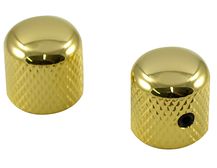 Gold Brass Knurled dome knobs with set screw fits San Dimas Charvel Jackson USA