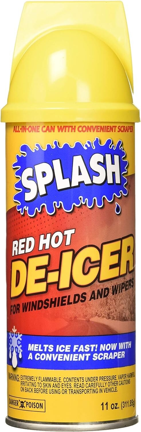 SPLASH Red Hot De-Icer For Windshields and Wipers , Aerosol Can, 11 oz.